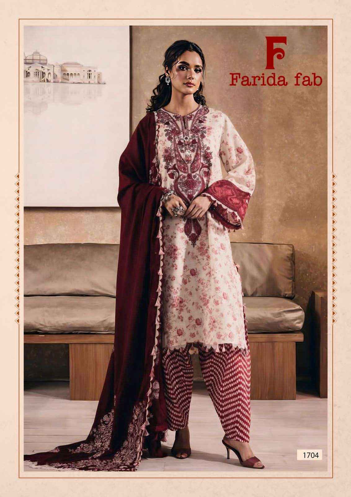Farida Fab Ellija B Vol 17 Pure Cotton Salwar Kameez Wholesale Rate ( 6 Pcs Catalog )
