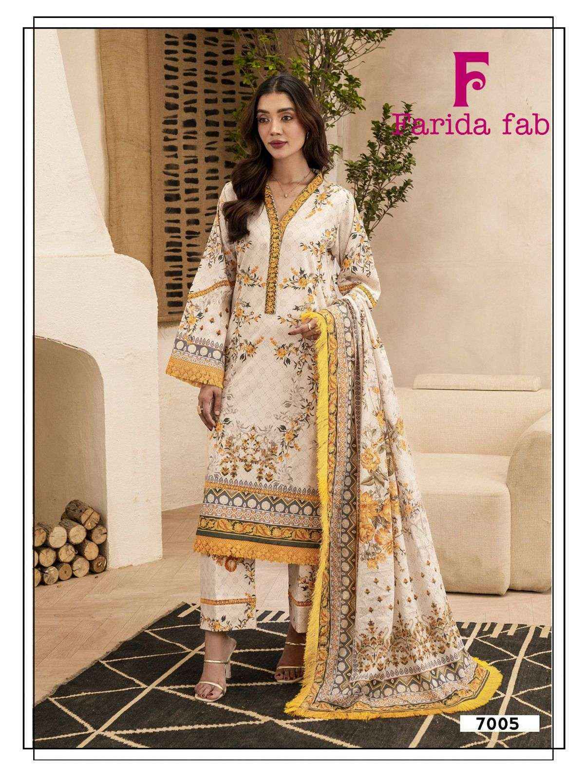 Farida Fab Ramsha Vol 7 Cotton Dress Material Wholesale Surat Price ( 6 pcs Catalogue )