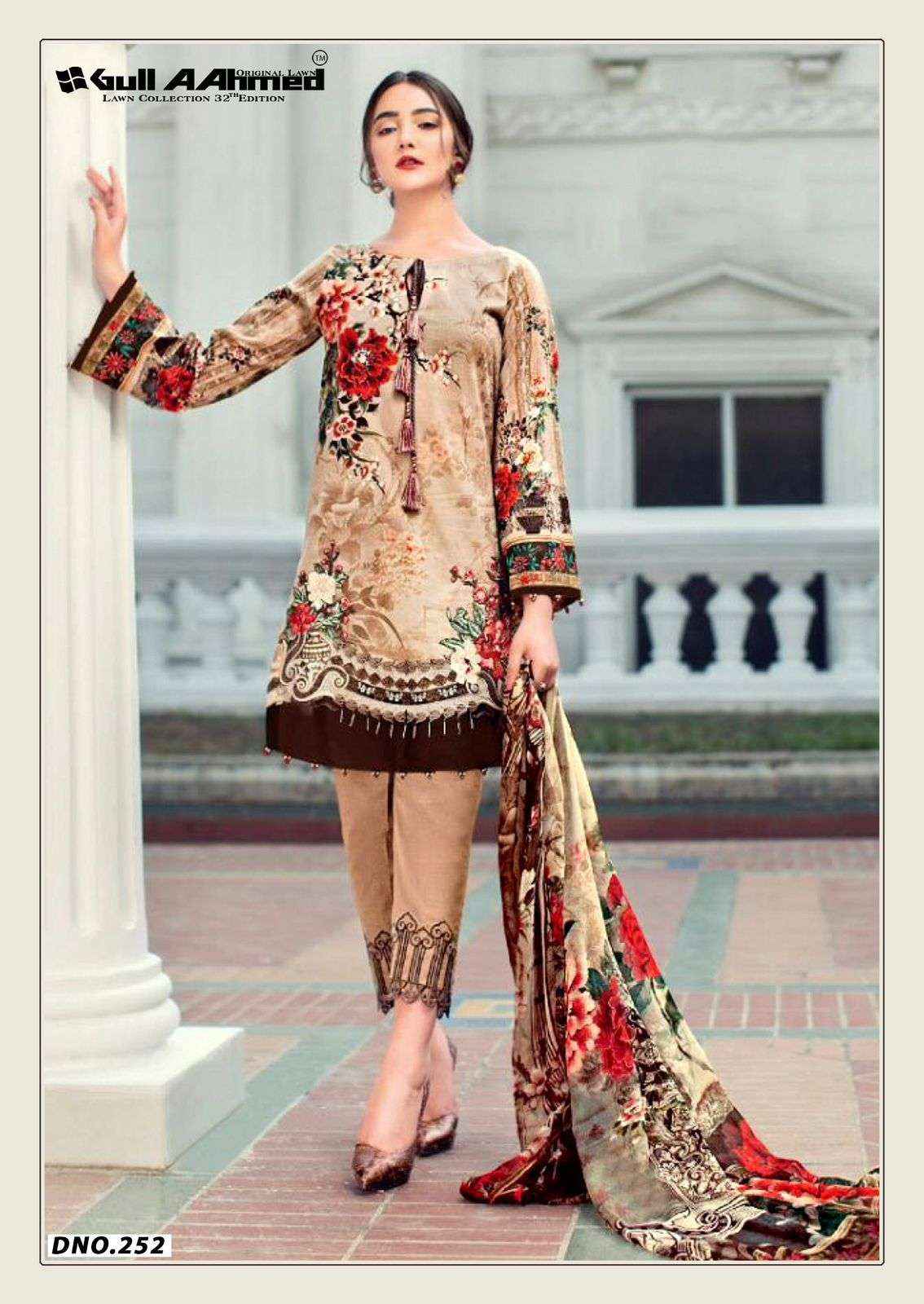 Gull Ahmed Lawn Collection Vol 32 Dress Material Wholesale Price ( 6 Pcs Catalogue )