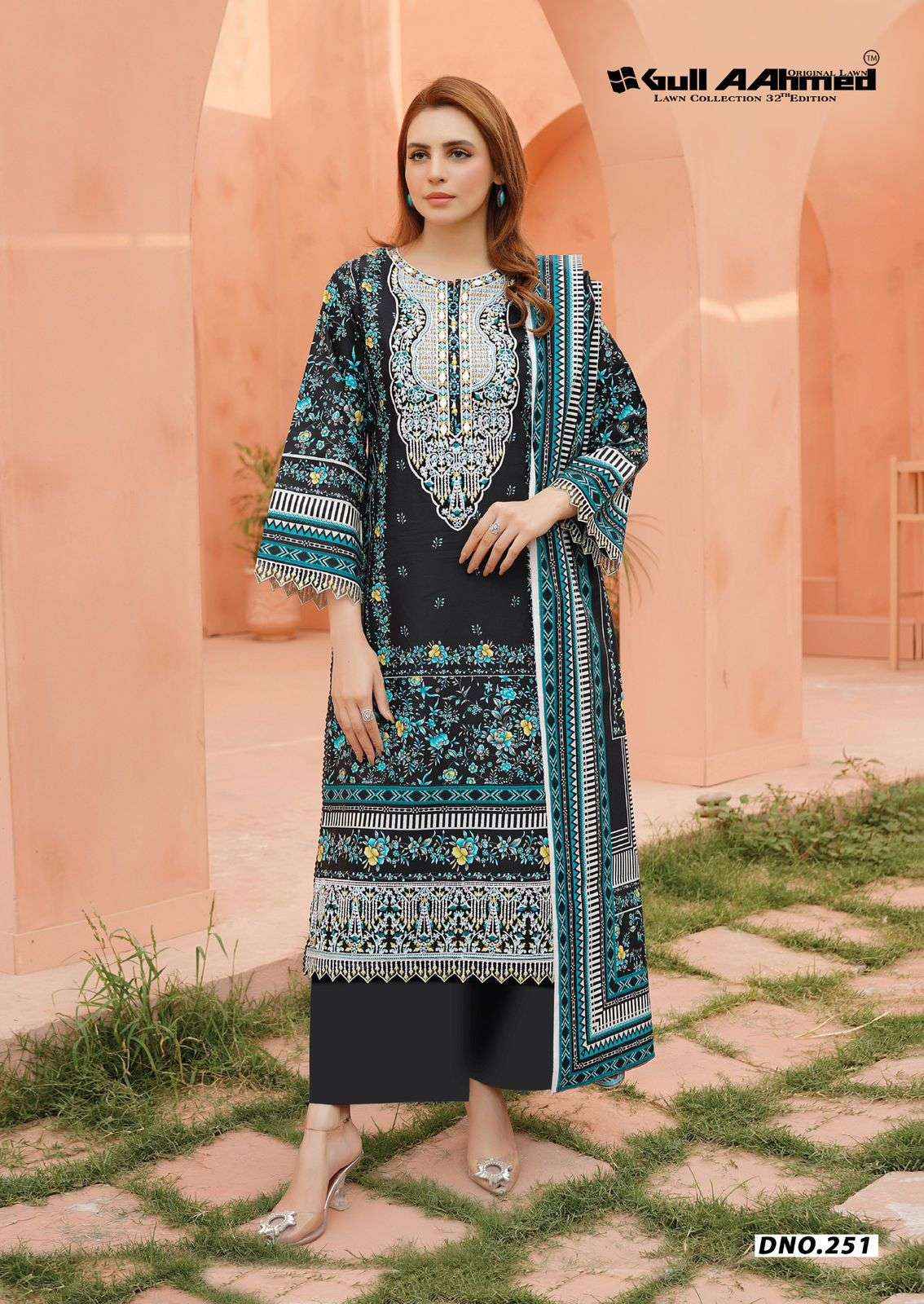 Gull Ahmed Lawn Collection Vol 32 Dress Material Wholesale Price ( 6 Pcs Catalogue )