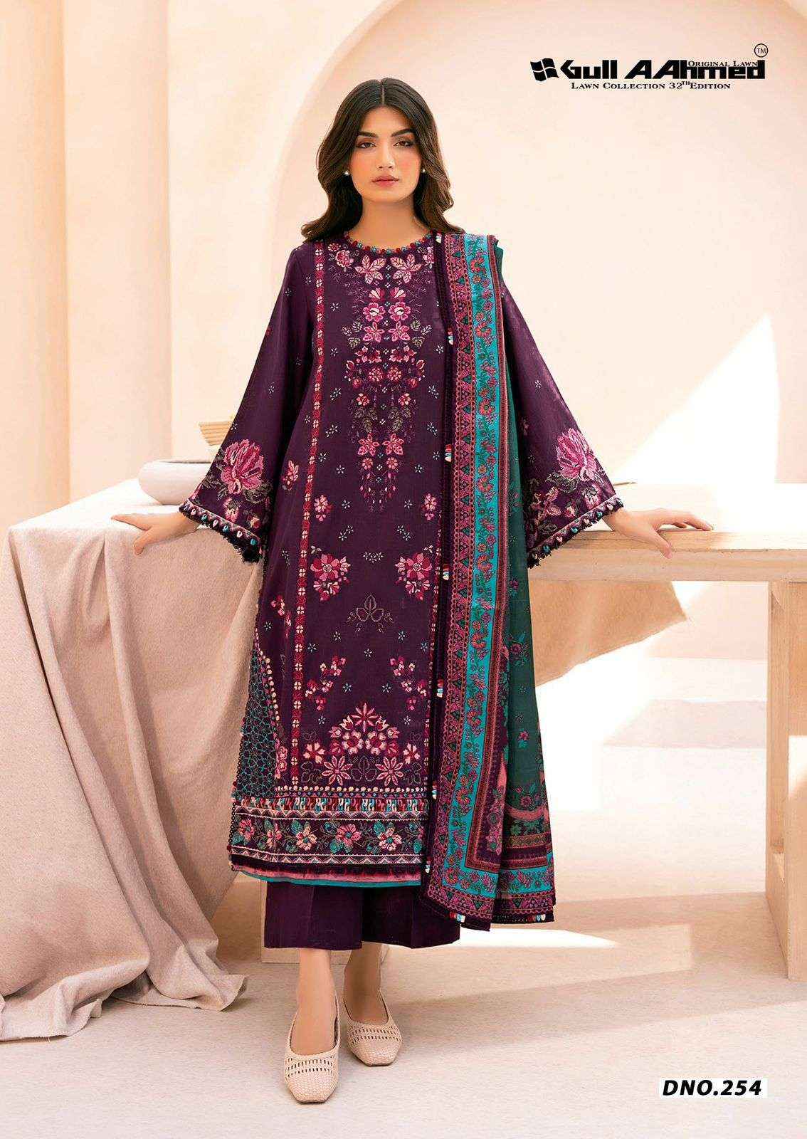 Gull Ahmed Lawn Collection Vol 32 Dress Material Wholesale Price ( 6 Pcs Catalogue )
