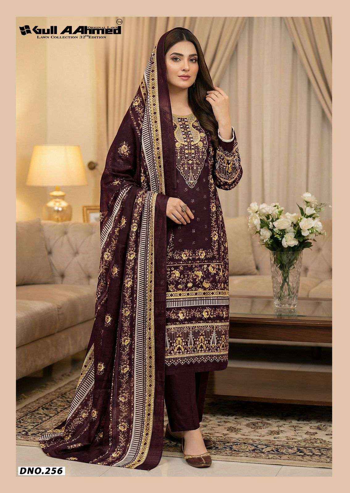 Gull Ahmed Lawn Collection Vol 32 Dress Material Wholesale Price ( 6 Pcs Catalogue )