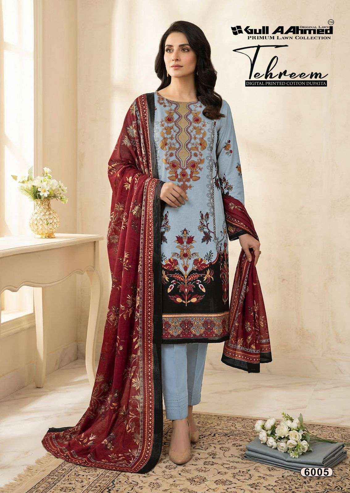 Gull Ahmed Tehreem Vol 6 Unstitch Cotton Pakistani Suits Wholesale Price ( 6 Pcs Catalogue )