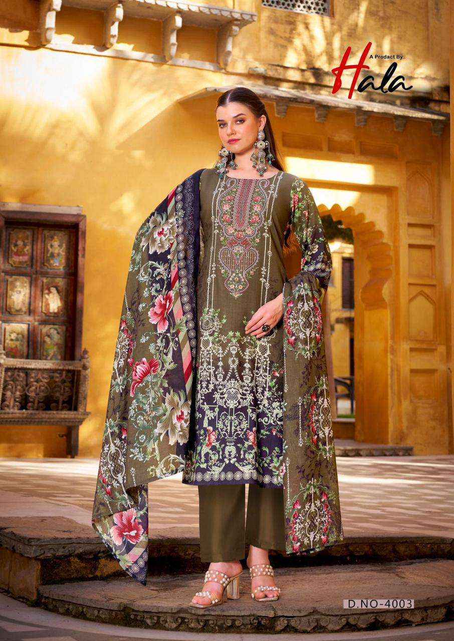 HALA AAYAT VOL 4 COTTON DIGITAL STYLE PRINT WITH FANCY EMBROIDERY WORK SALWAR KAMEEZ WHOLESALE RALE ( 8 PCS CATALOG )