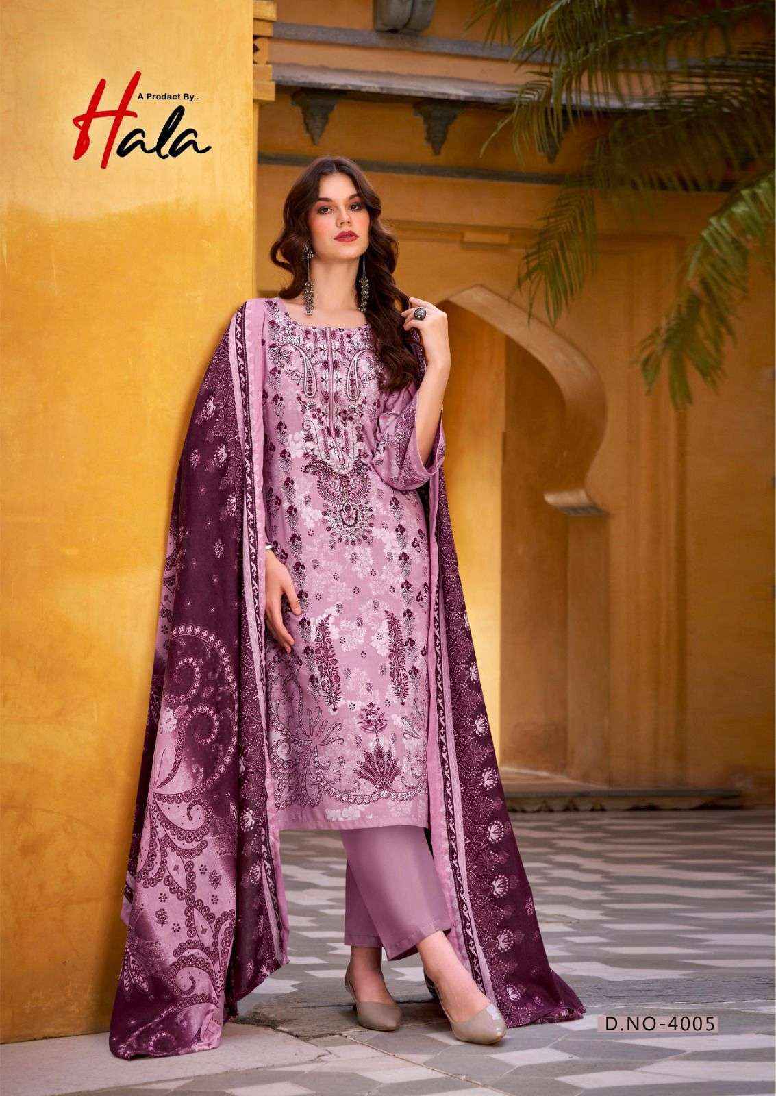 HALA AAYAT VOL 4 COTTON DIGITAL STYLE PRINT WITH FANCY EMBROIDERY WORK SALWAR KAMEEZ WHOLESALE RALE ( 8 PCS CATALOG )