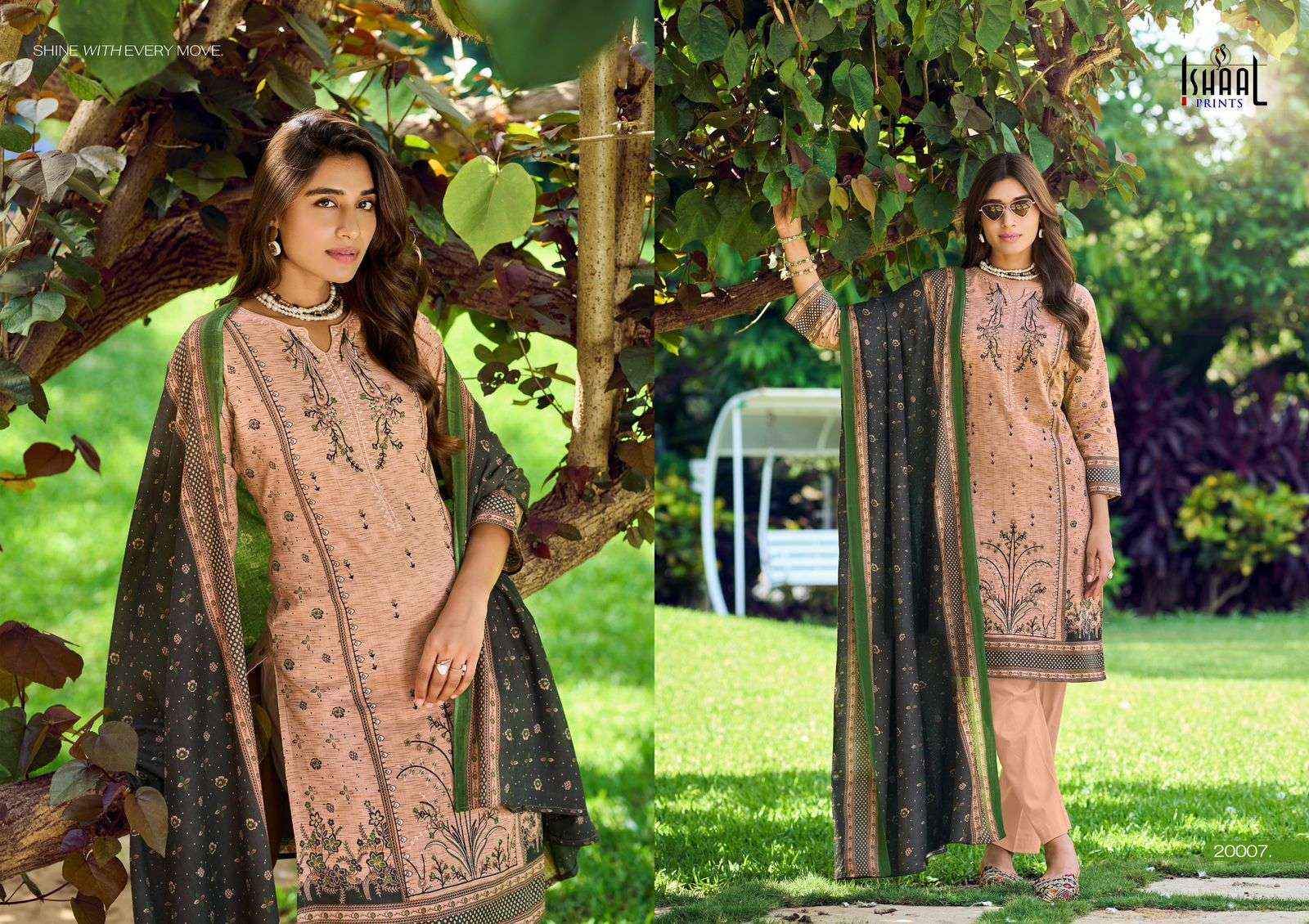 Ishaal Prints Embroidered Vol 20 Pure Lawn Salwar Kameez Wholesale Rate ( 10 Pcs Catalog )