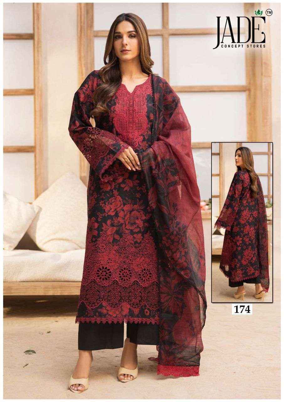 Jade Chevron Vol 18 Heavy Cotton Pakistani Style Salwar Kameez Wholesale Rate ( 6 Pcs Catalog )