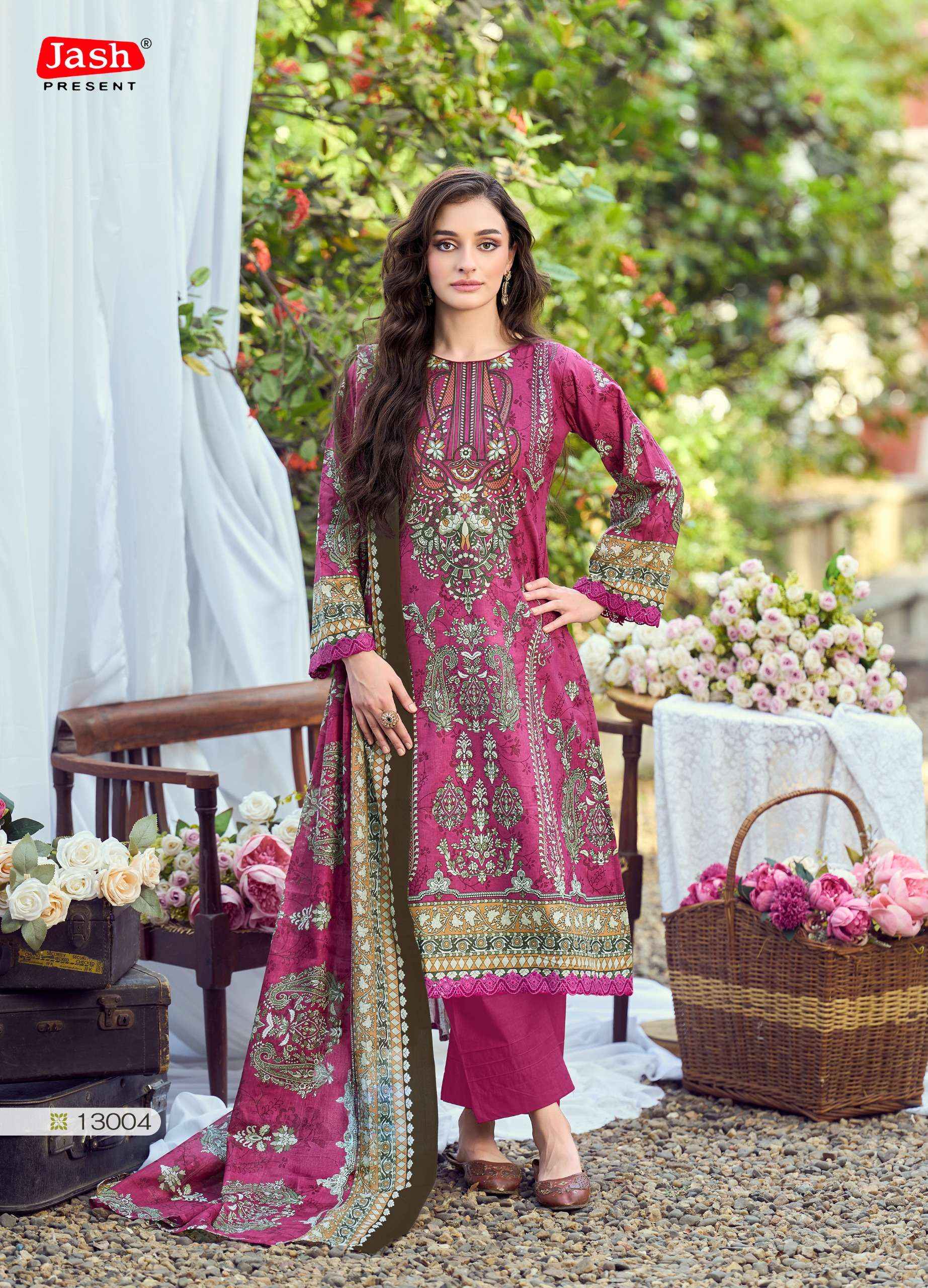 JASH BELLIZA VOL 13 COTTON DIGITAL PRINT SALWAR KAMEEZ WHOLESALE RATE ( 10 PCS CATALOG )