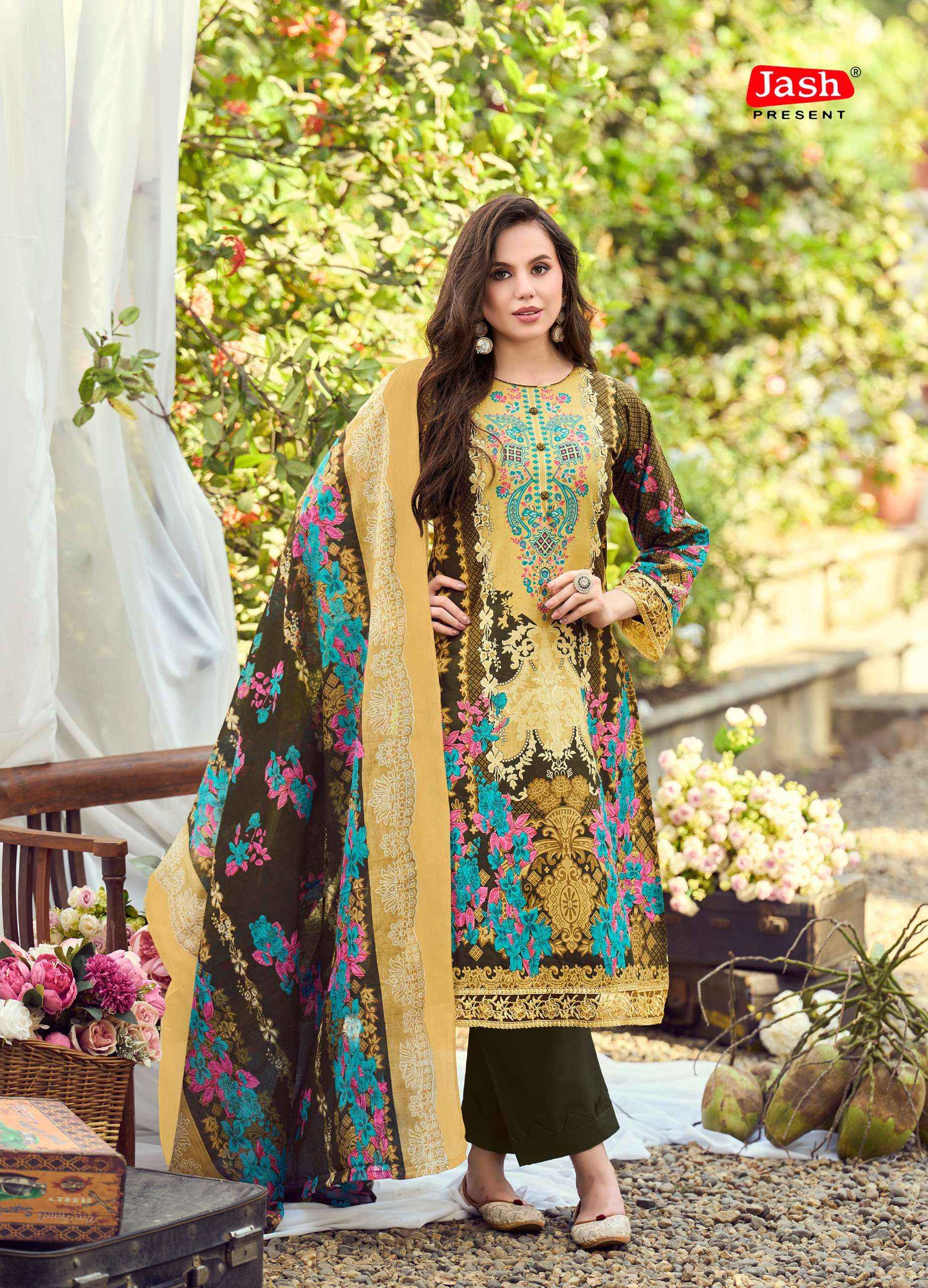 JASH BELLIZA VOL 13 COTTON DIGITAL PRINT SALWAR KAMEEZ WHOLESALE RATE ( 10 PCS CATALOG )