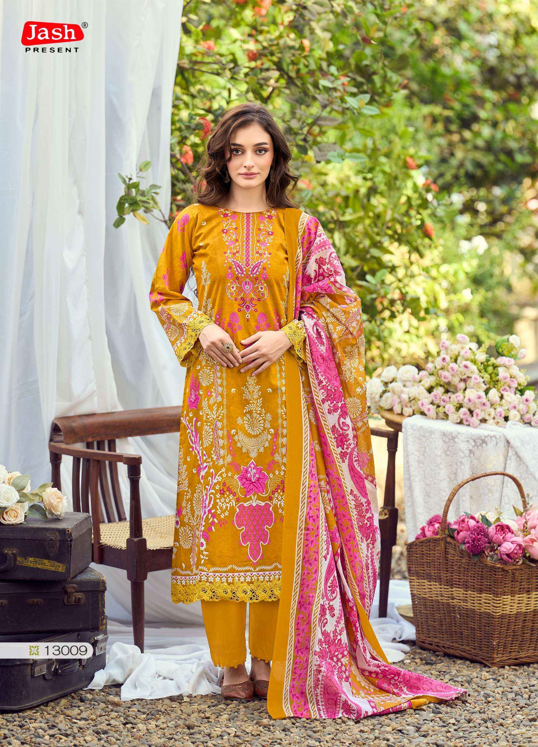 JASH BELLIZA VOL 13 COTTON DIGITAL PRINT SALWAR KAMEEZ WHOLESALE RATE ( 10 PCS CATALOG )