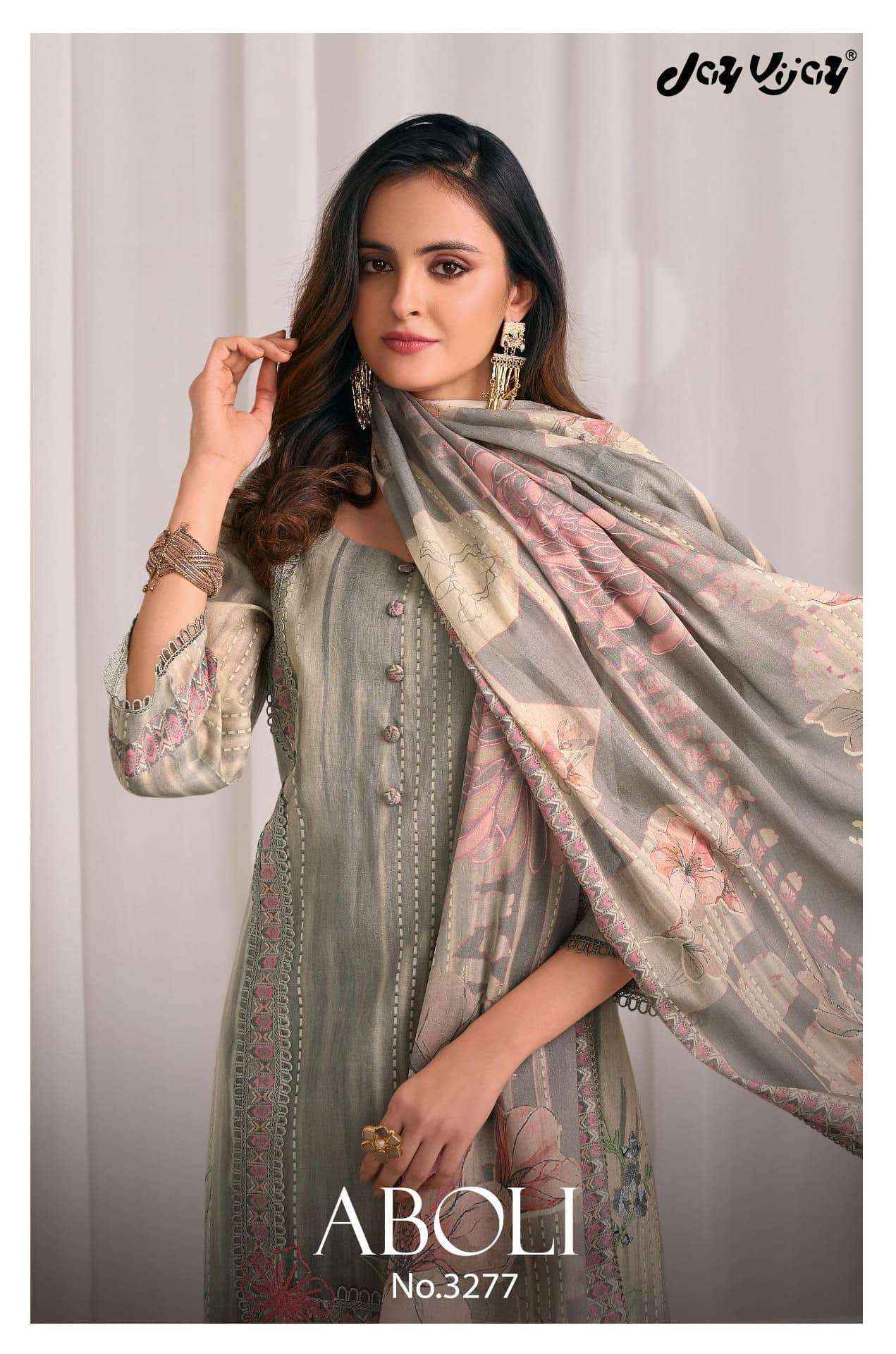 Jay Vijay Aboli 3277 Latest Designs Cotton Salwar Kameez Wholesale Rate ( 4 Pcs Catalog )