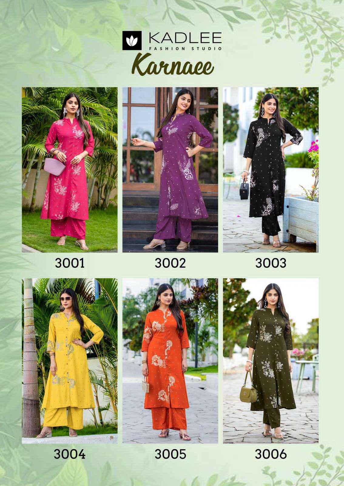 Kadlee Karnaee Premium Wear Kurti Bottom Pair Wholesale Rate ( 6 Pcs Catalog )
