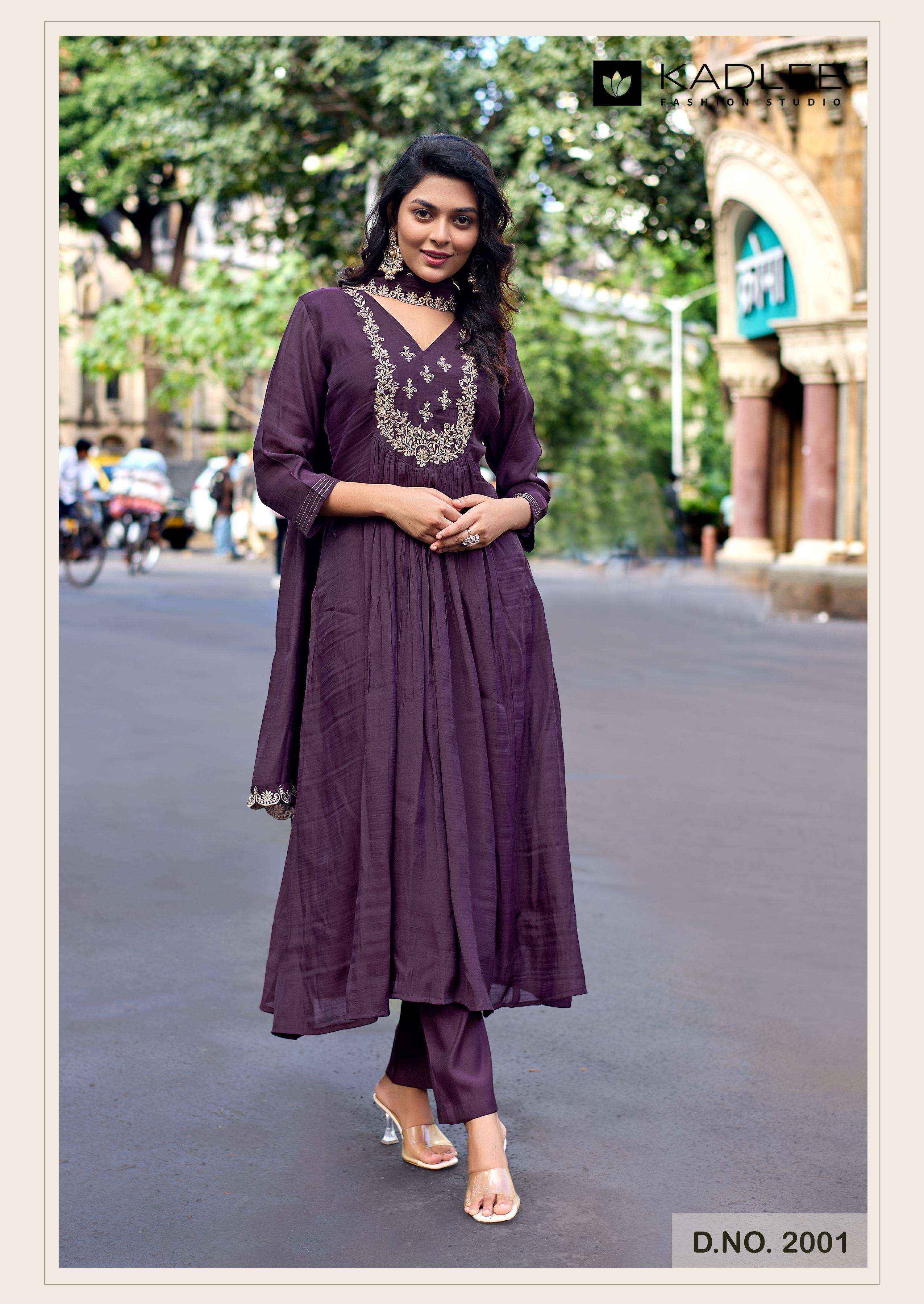 Kadlee Shehnaz Chanderi Kurti Combo Set Wholesale Rate ( 4 Pcs Catalog )