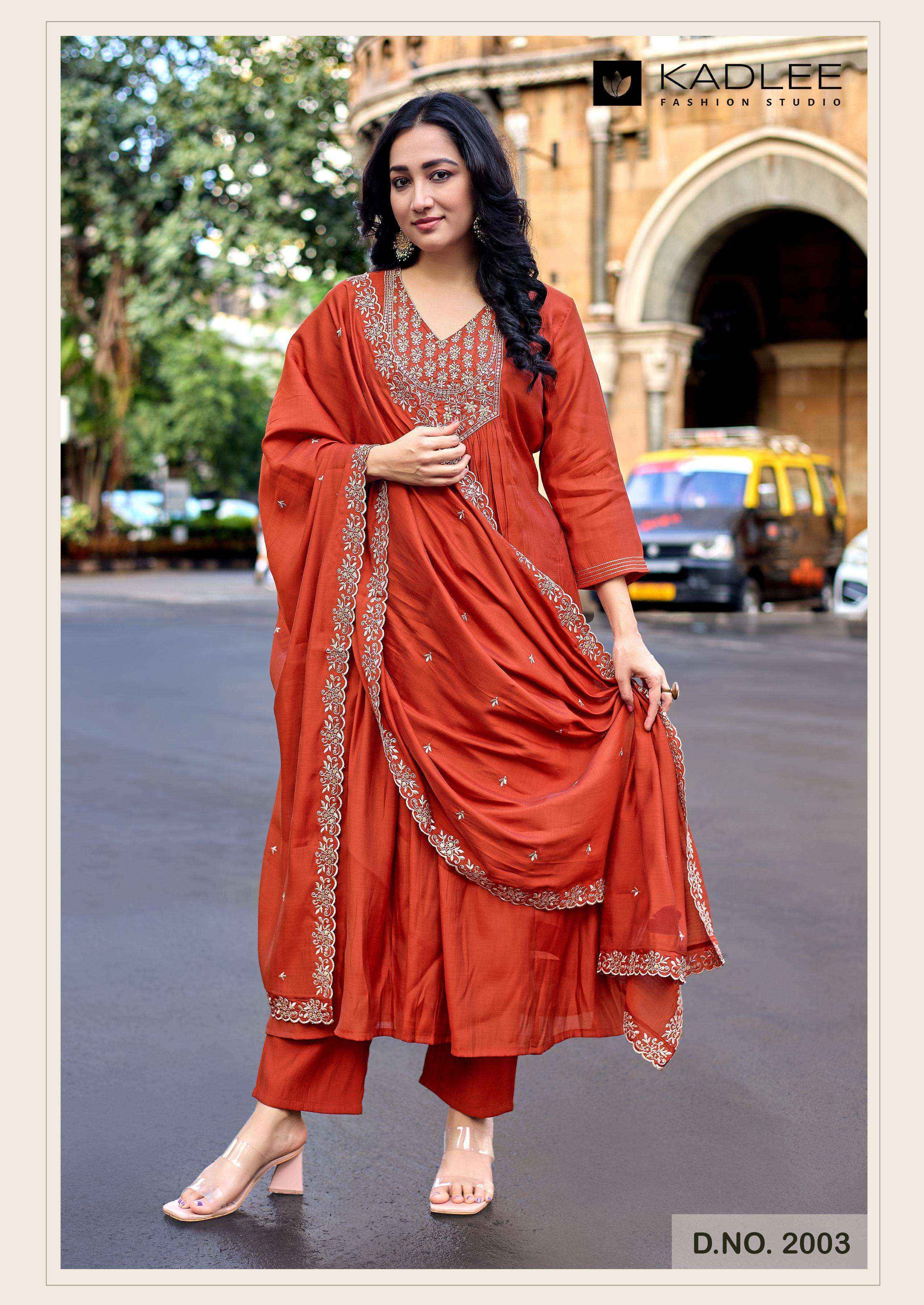 Kadlee Shehnaz Chanderi Kurti Combo Set Wholesale Rate ( 4 Pcs Catalog )