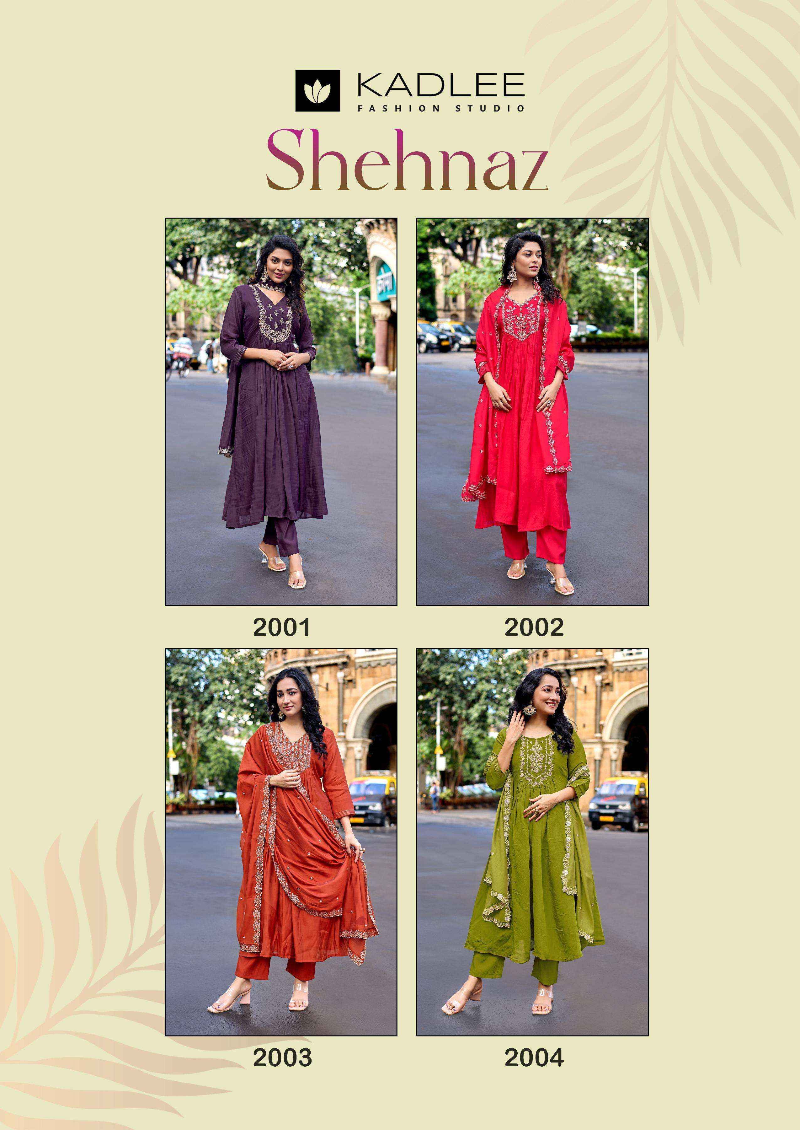 Kadlee Shehnaz Chanderi Kurti Combo Set Wholesale Rate ( 4 Pcs Catalog )