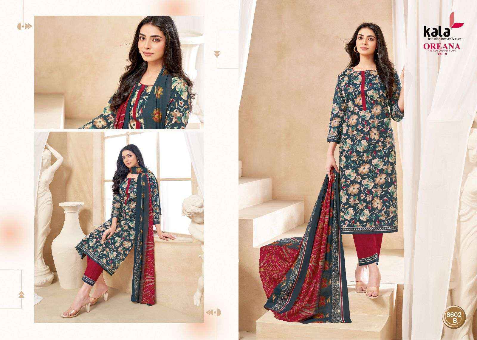 KALA FASHION OREANA VOL 9 COTTON JAIPURI PRINT SALWAR SUIT WHOLESALE RATE ( 12 PCS CATALOG )