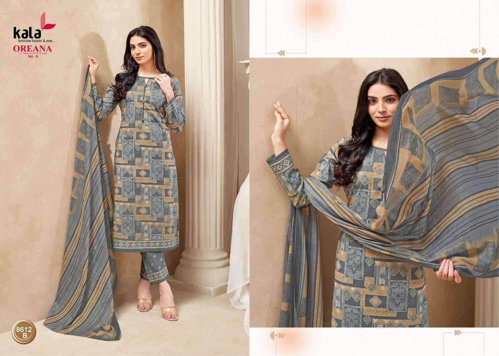 KALA FASHION OREANA VOL 9 COTTON JAIPURI PRINT SALWAR SUIT WHOLESALE RATE ( 12 PCS CATALOG )