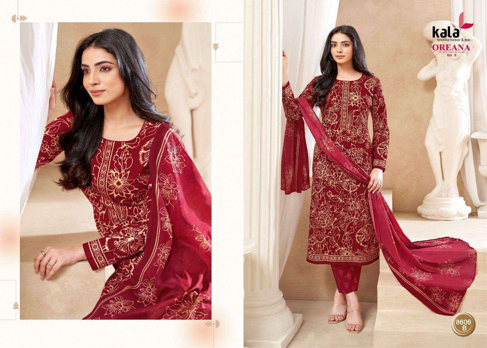 KALA FASHION OREANA VOL 9 COTTON JAIPURI PRINT SALWAR SUIT WHOLESALE RATE ( 12 PCS CATALOG )