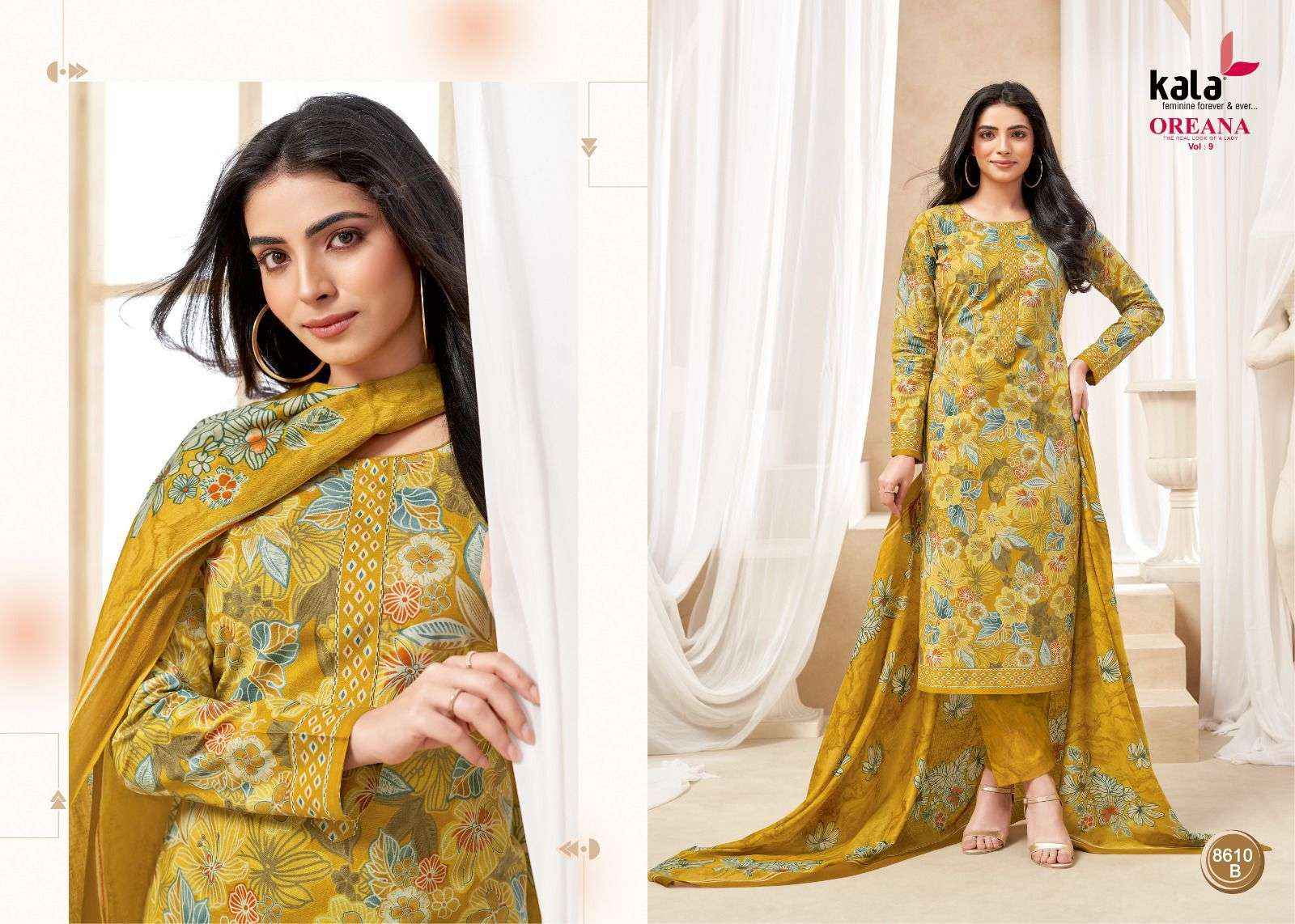 KALA FASHION OREANA VOL 9 COTTON JAIPURI PRINT SALWAR SUIT WHOLESALE RATE ( 12 PCS CATALOG )