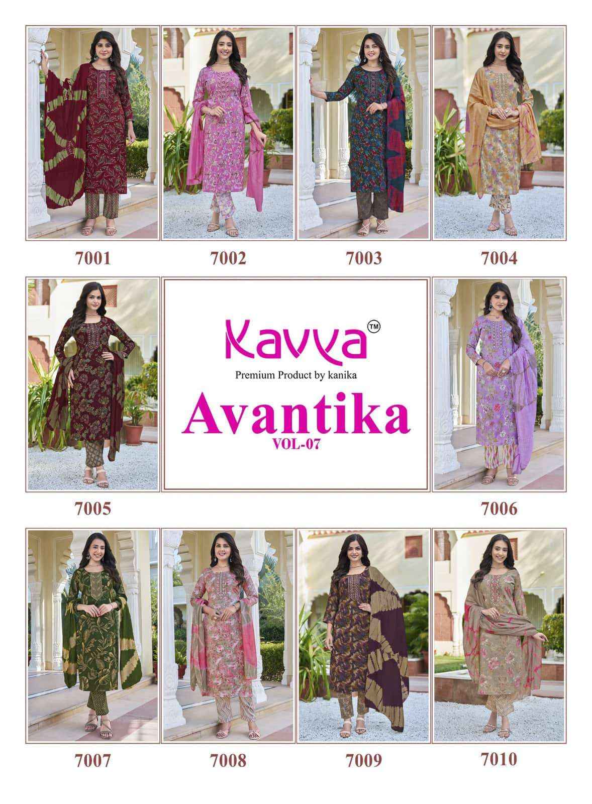 Kavya Avantika Vol 7 Readymade Wholesale Price ( 10 Pcs Catalogue )