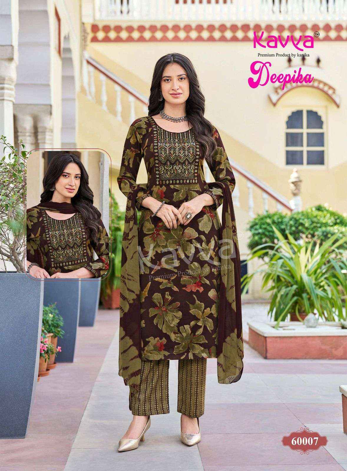 Kavya Deepika Vol 60 Readymade Fancy 3 Pec Set Wholesale Rate ( 10 Pcs Catalog )