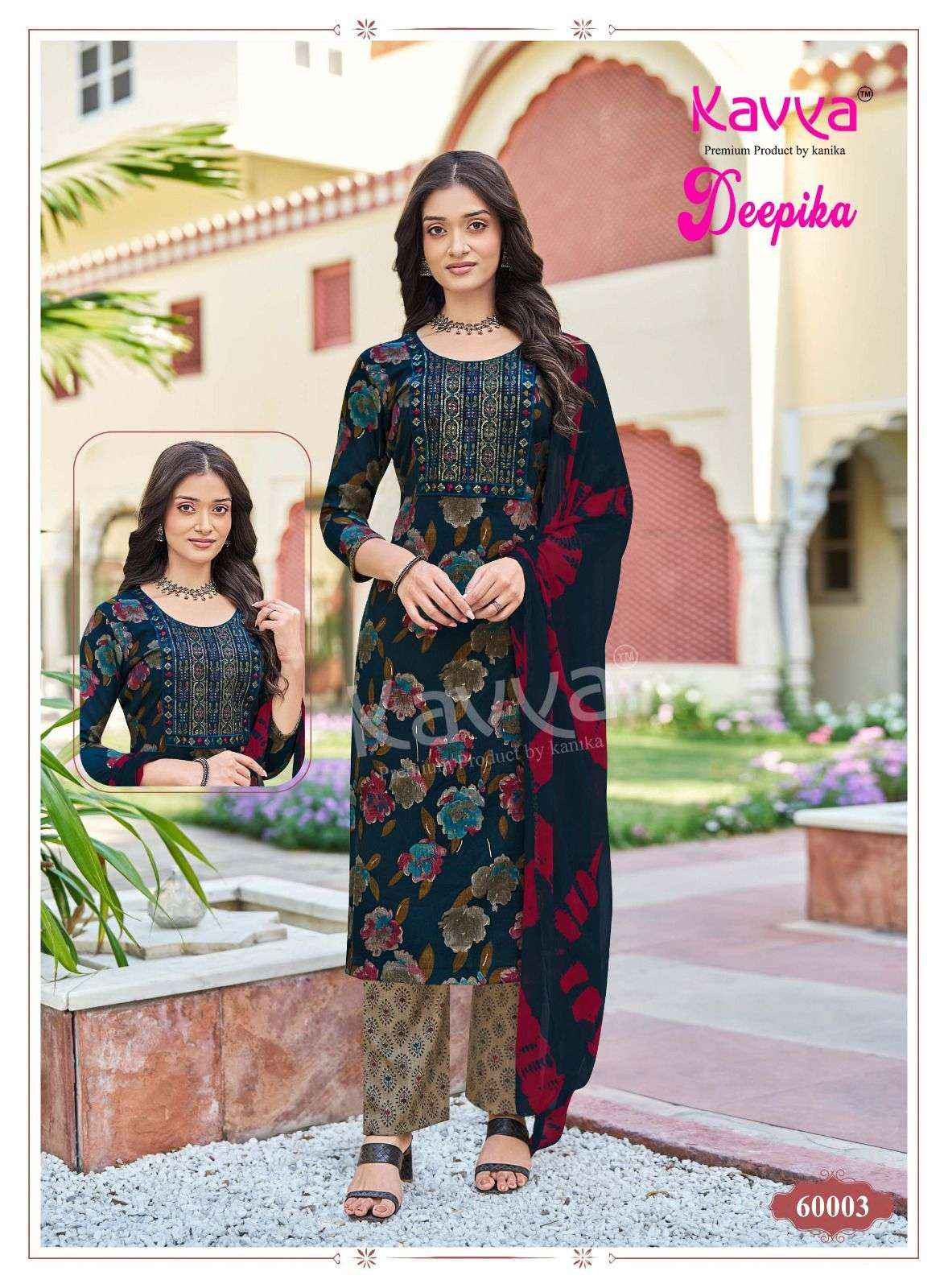 Kavya Deepika Vol 60 Readymade Fancy 3 Pec Set Wholesale Rate ( 10 Pcs Catalog )