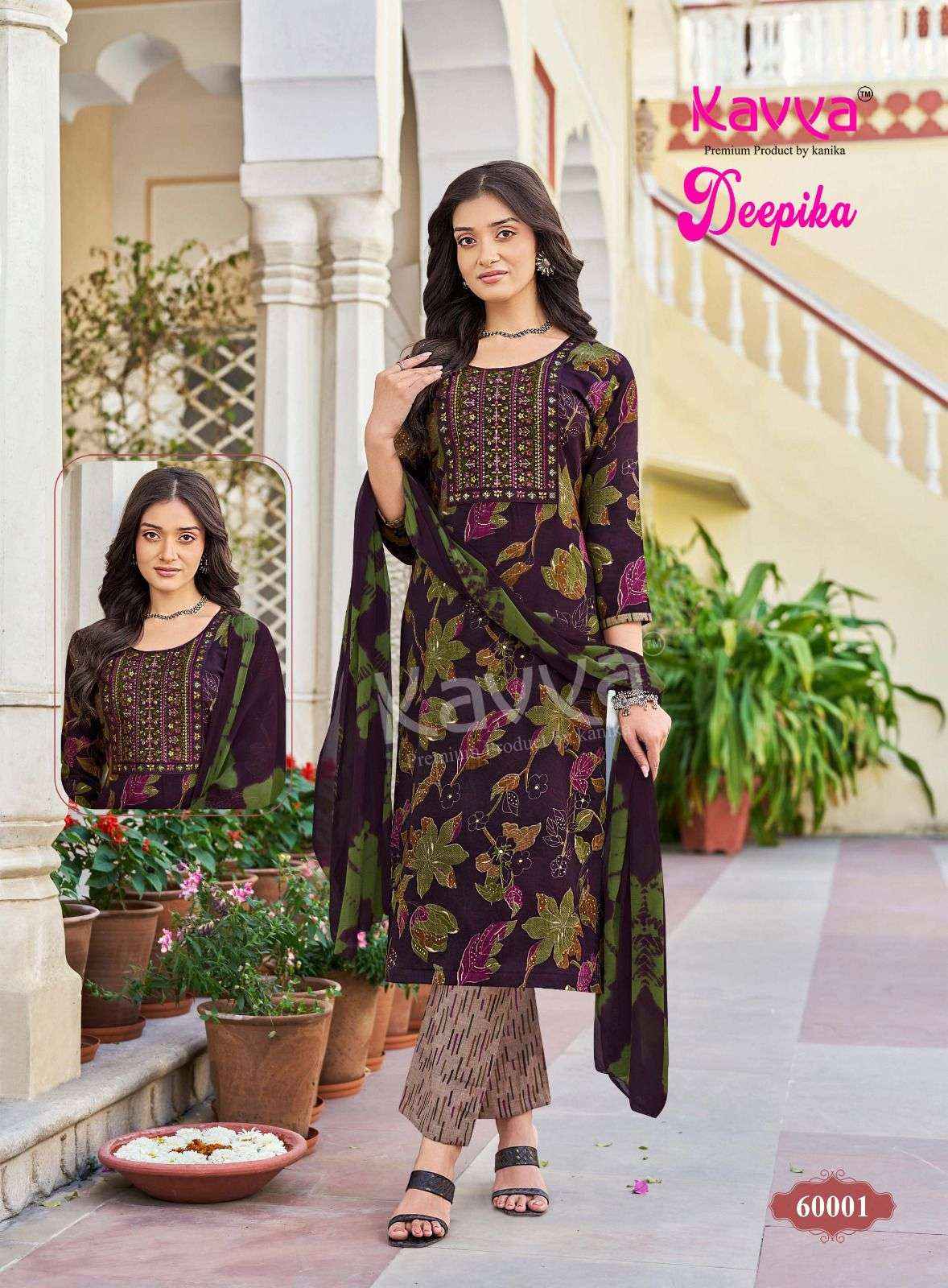 Kavya Deepika Vol 60 Readymade Fancy 3 Pec Set Wholesale Rate ( 10 Pcs Catalog )