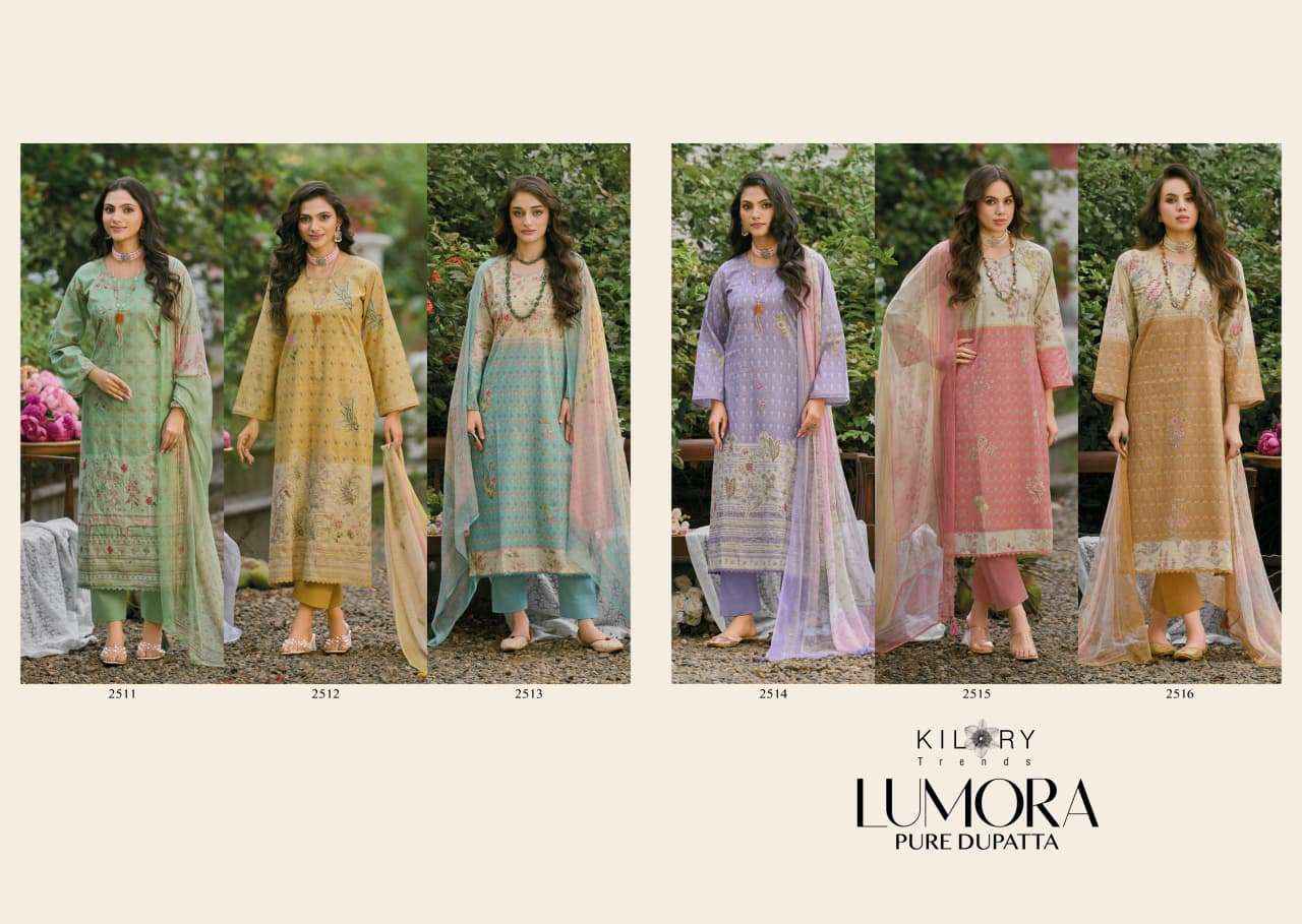 Kilory Lumora Pure Lawn Cotton Fancy Salwar Kameez Wholesale Rate ( 6 Pcs Catalog )