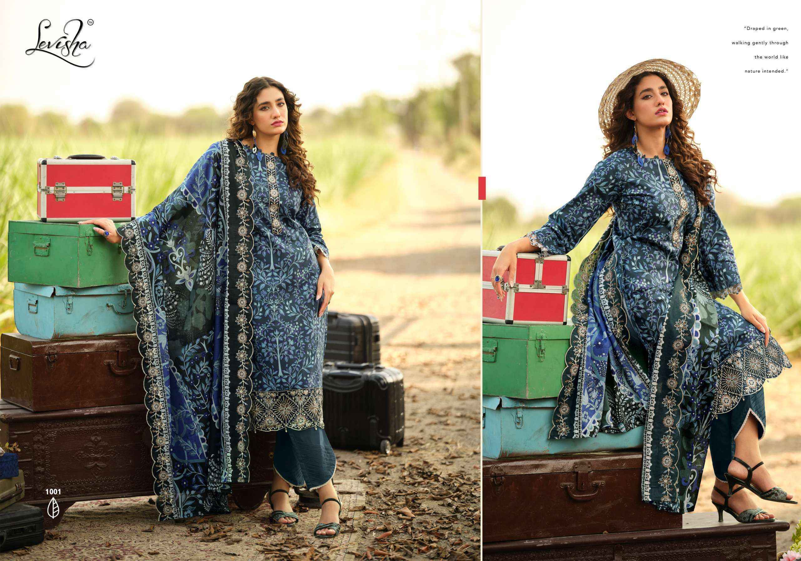 Levisha Humdum Cambric Cotton Salwar Kameez Wholesale Rate ( 6 Pcs Catalog )