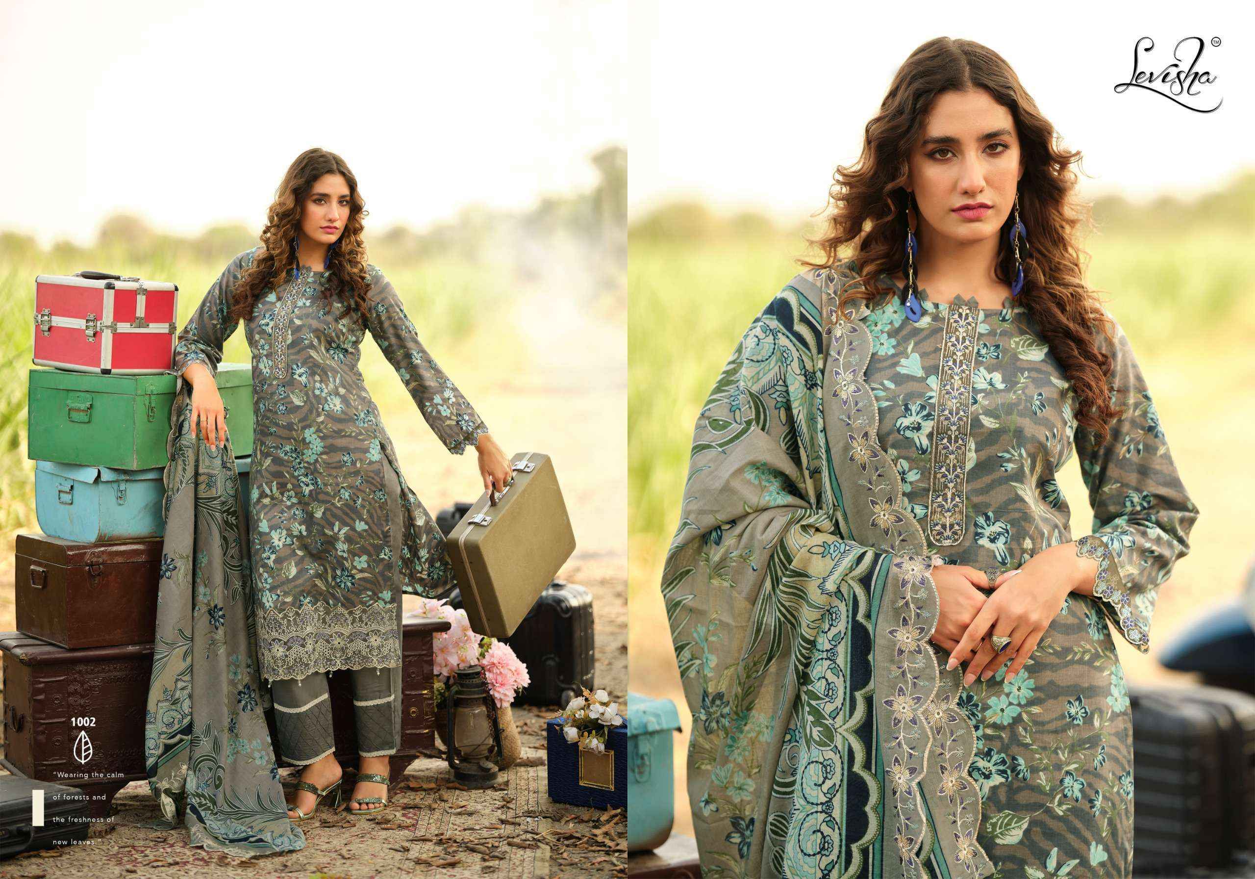 Levisha Humdum Cambric Cotton Salwar Kameez Wholesale Rate ( 6 Pcs Catalog )