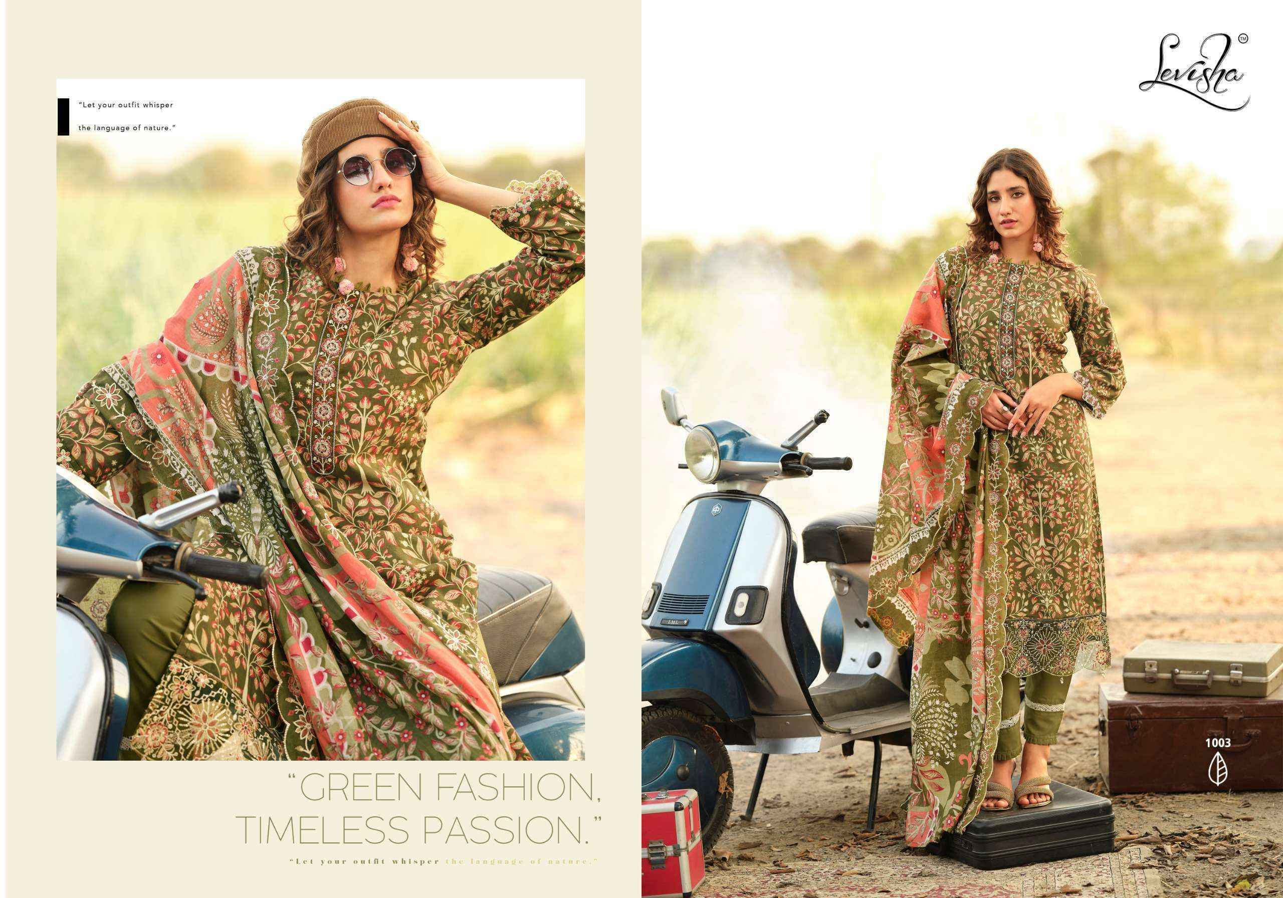 Levisha Humdum Cambric Cotton Salwar Kameez Wholesale Rate ( 6 Pcs Catalog )