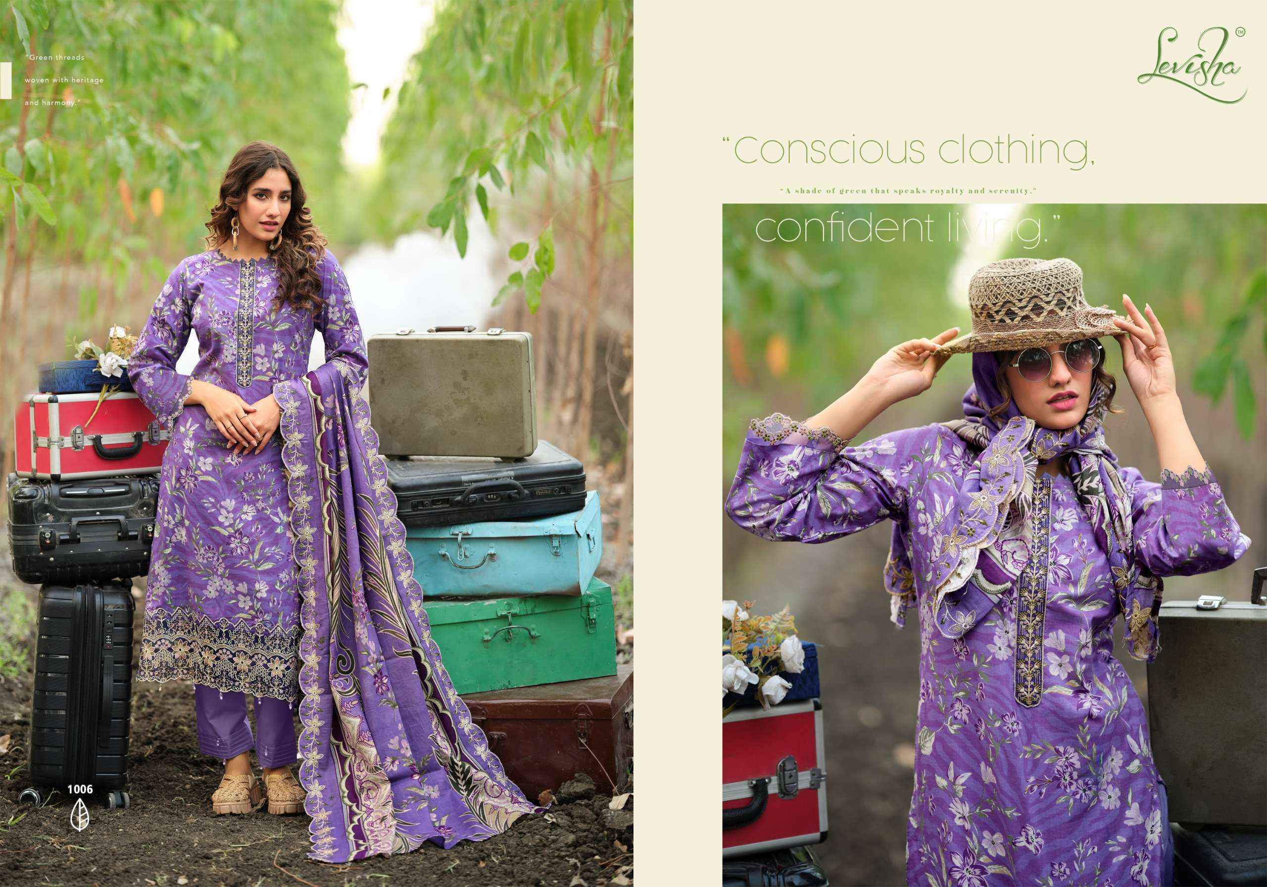 Levisha Humdum Cambric Cotton Salwar Kameez Wholesale Rate ( 6 Pcs Catalog )