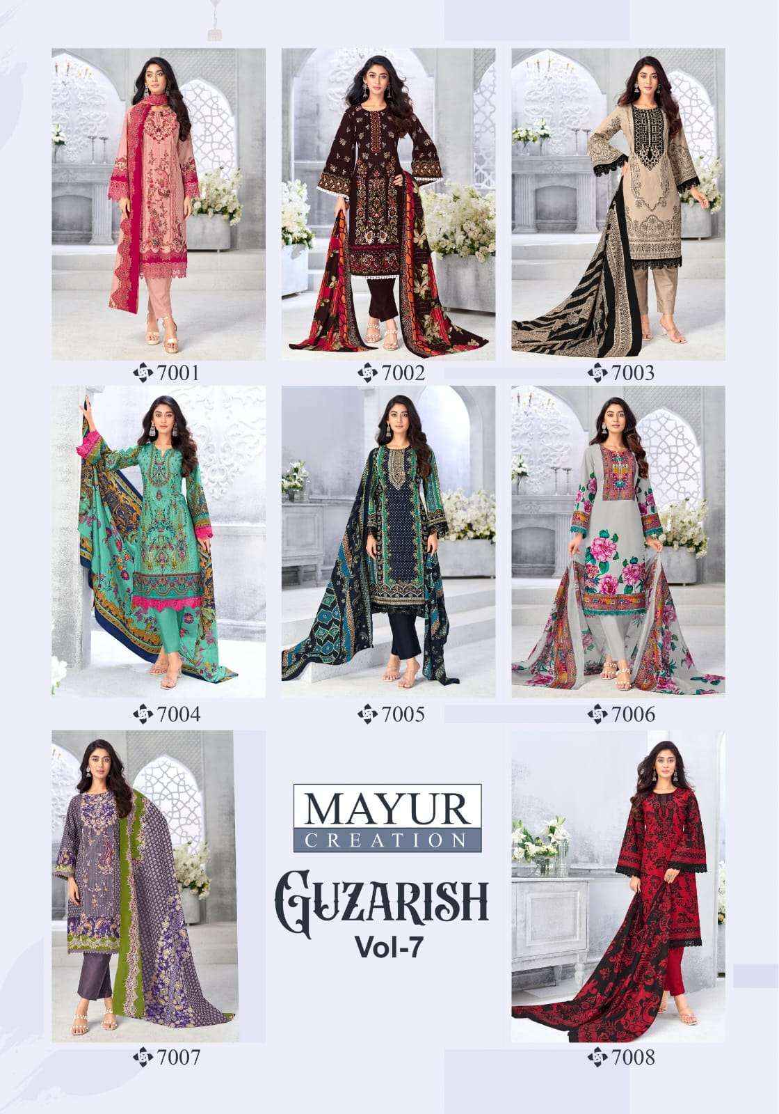Mayur Creation Guzarish Vol 7 Readymade Karachi Suit Wholesale Price ( 8 Pcs Catalogue )