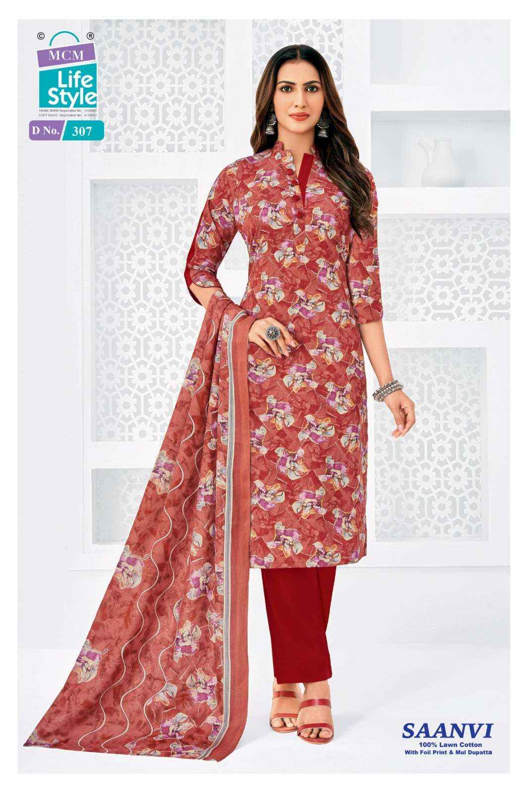 Mcm Lifestyle Saanvi Vol 3 Heavy Lawn Cotton Salwar Kameez Wholesale Rate ( 10 Pcs Catalog )