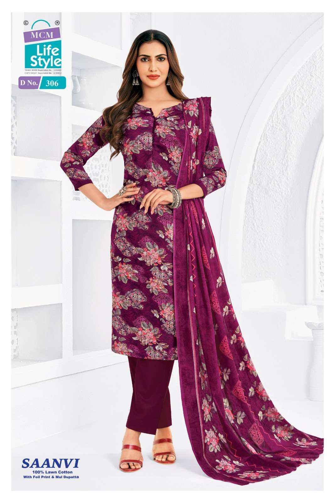 Mcm Lifestyle Saanvi Vol 3 Heavy Lawn Cotton Salwar Kameez Wholesale Rate ( 10 Pcs Catalog )