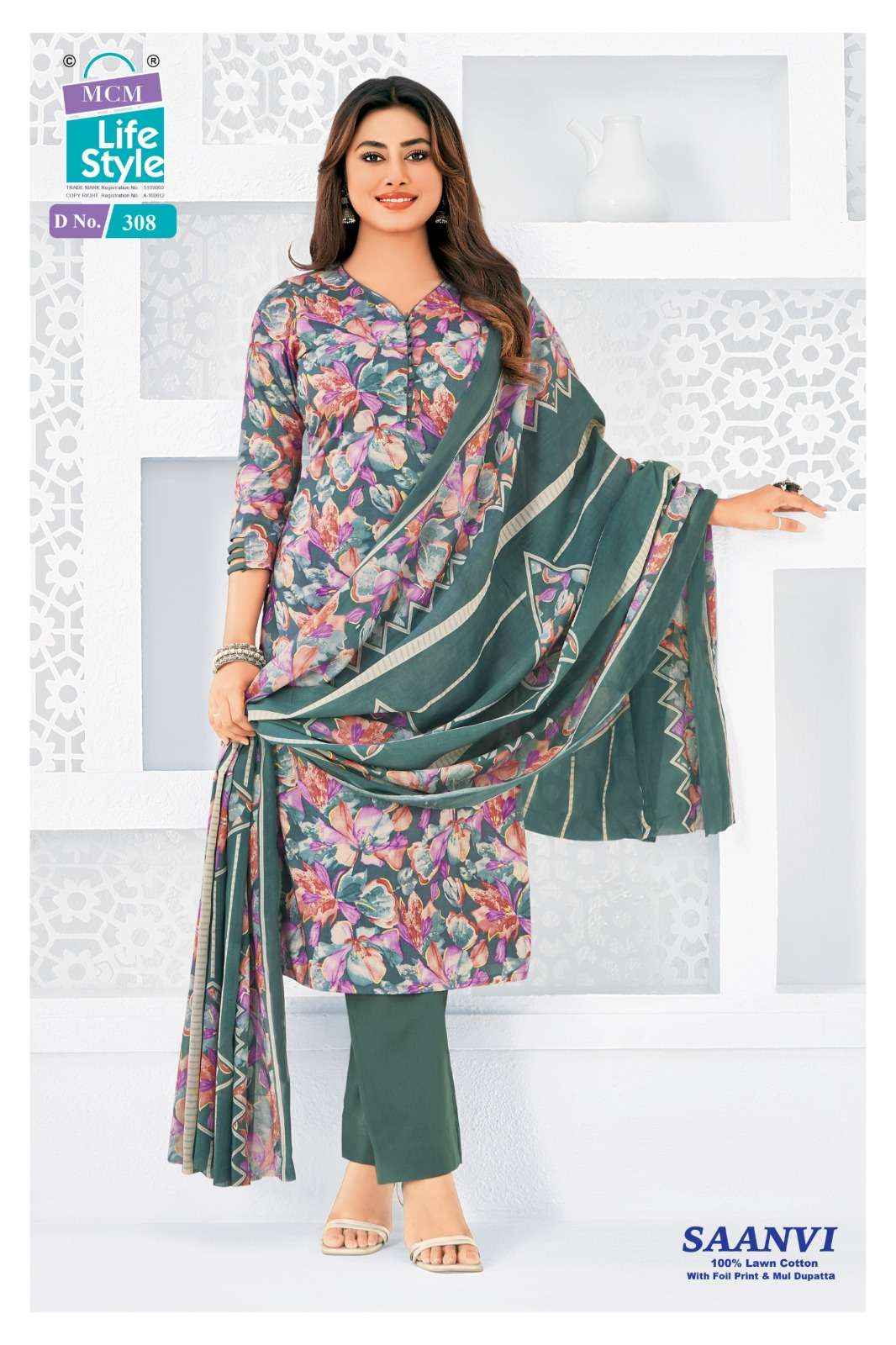 Mcm Lifestyle Saanvi Vol 3 Heavy Lawn Cotton Salwar Kameez Wholesale Rate ( 10 Pcs Catalog )