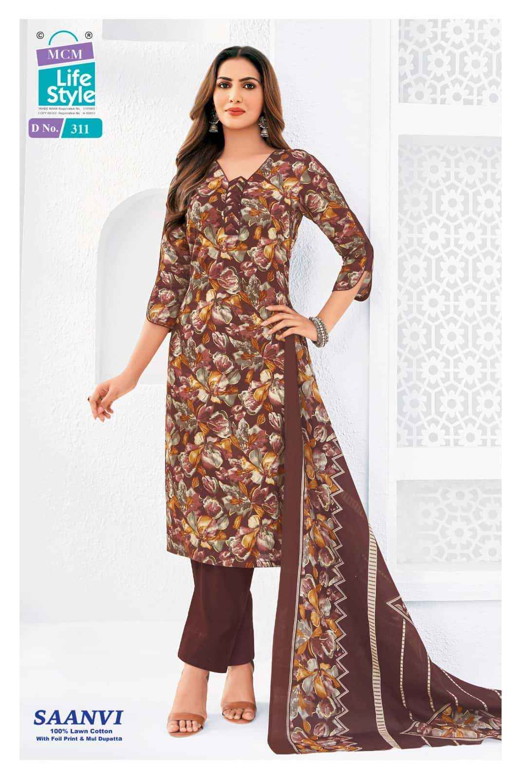 Mcm Lifestyle Saanvi Vol 3 Heavy Lawn Cotton Salwar Kameez Wholesale Rate ( 10 Pcs Catalog )