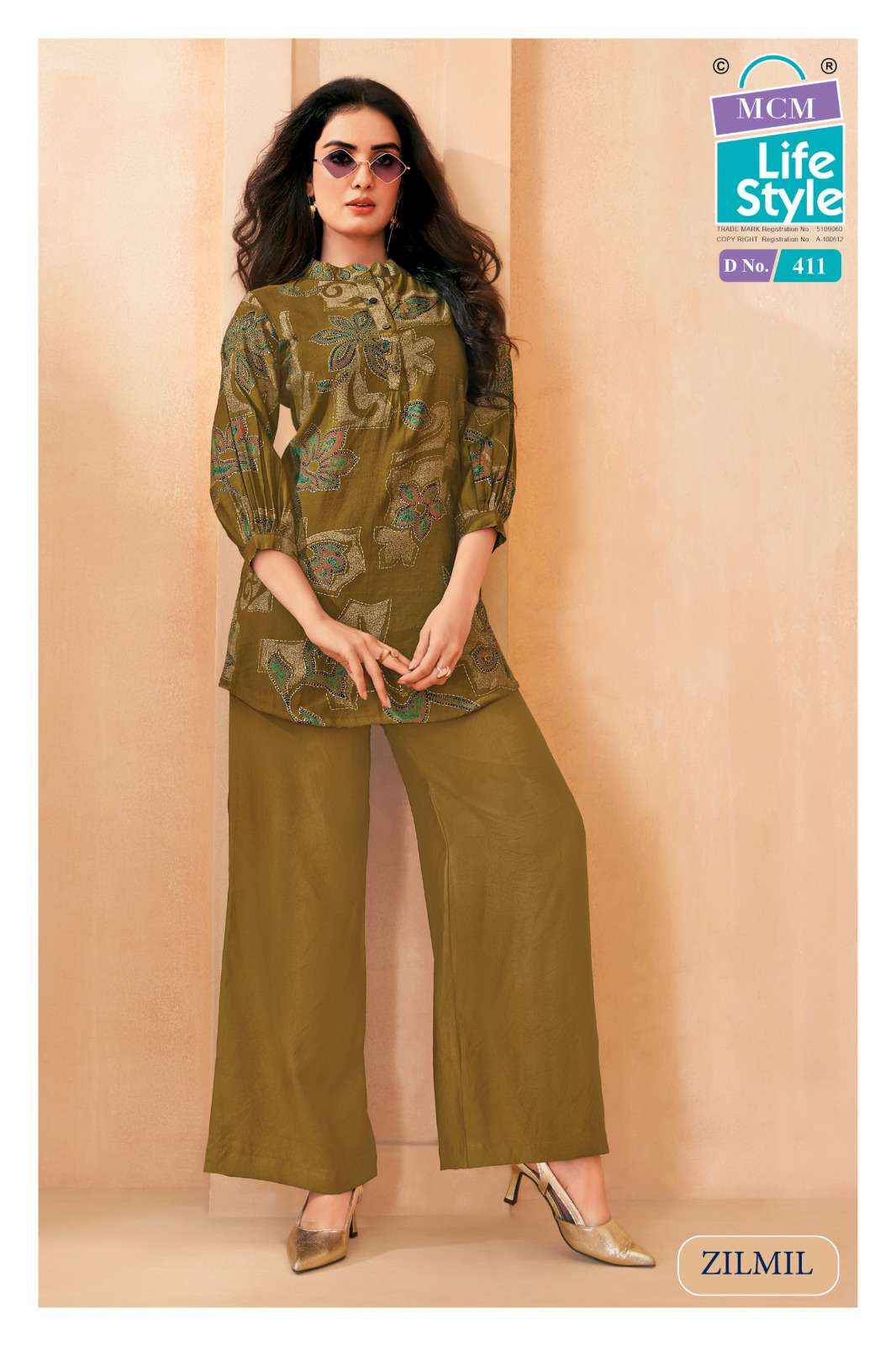 Mcm Lifestyle Zilmil Vol 4 Premium Wear Top Palazzo Pair Wholesale Rate ( 10 Pcs Catalog )