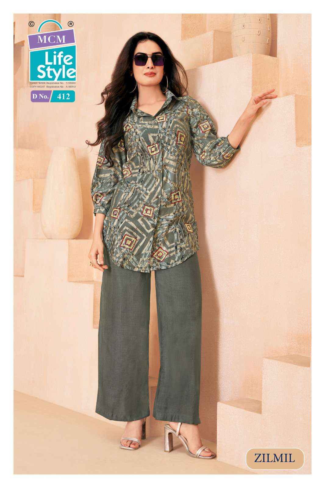 Mcm Lifestyle Zilmil Vol 4 Premium Wear Top Palazzo Pair Wholesale Rate ( 10 Pcs Catalog )