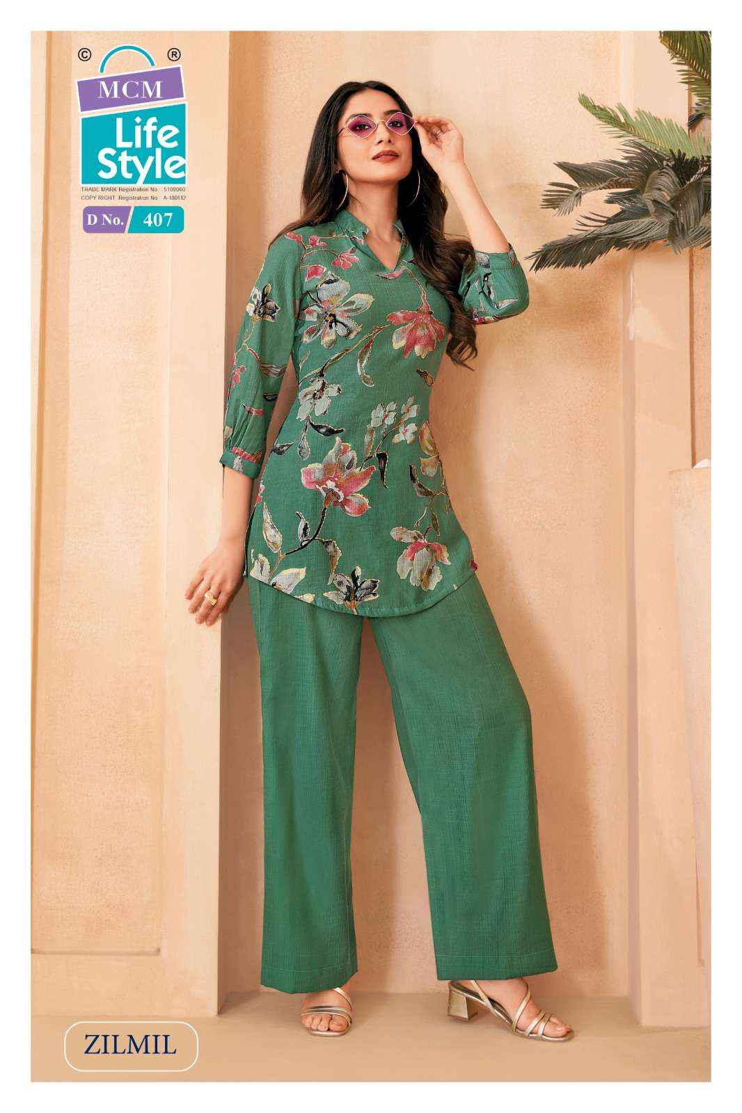 Mcm Lifestyle Zilmil Vol 4 Premium Wear Top Palazzo Pair Wholesale Rate ( 10 Pcs Catalog )