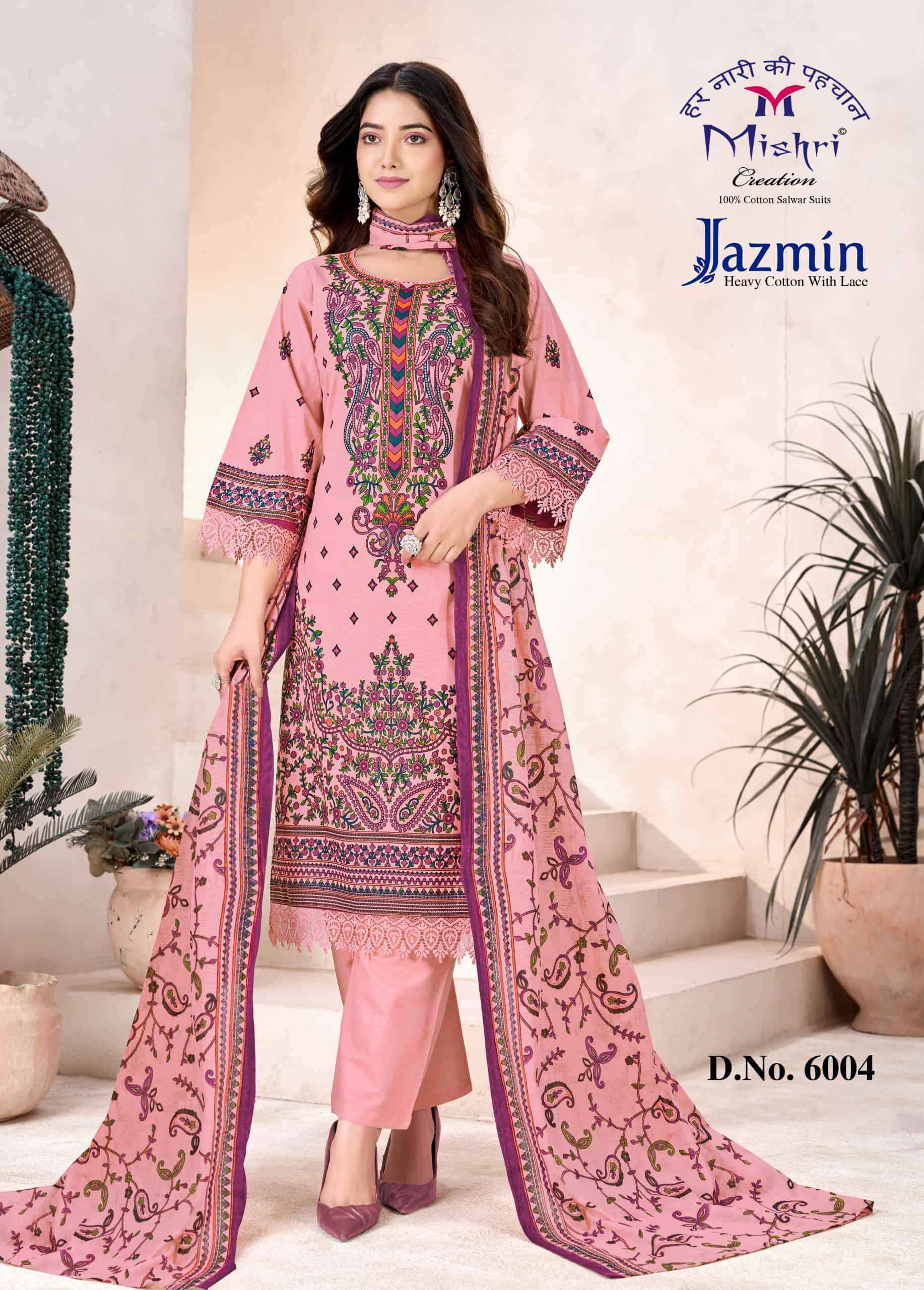Mishri Jazmin Vol 6 Unstitched Dress Material Wholesale Price ( 6 Pcs Catalogue )