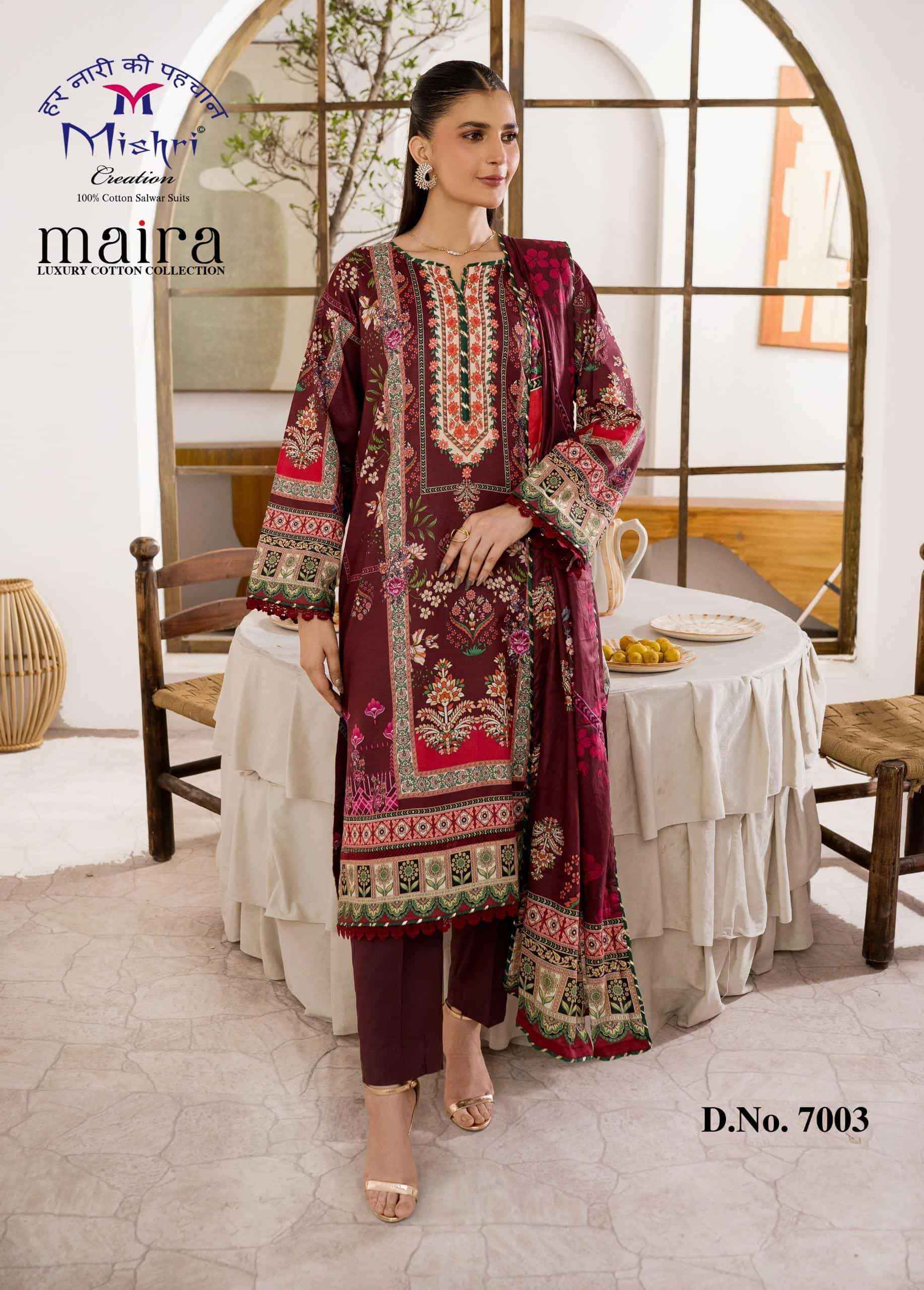 Mishri Maira Vol 7 Heavy Pure Cotton Karachi Suit Wholesale Price ( 6 Pcs Catalogue )