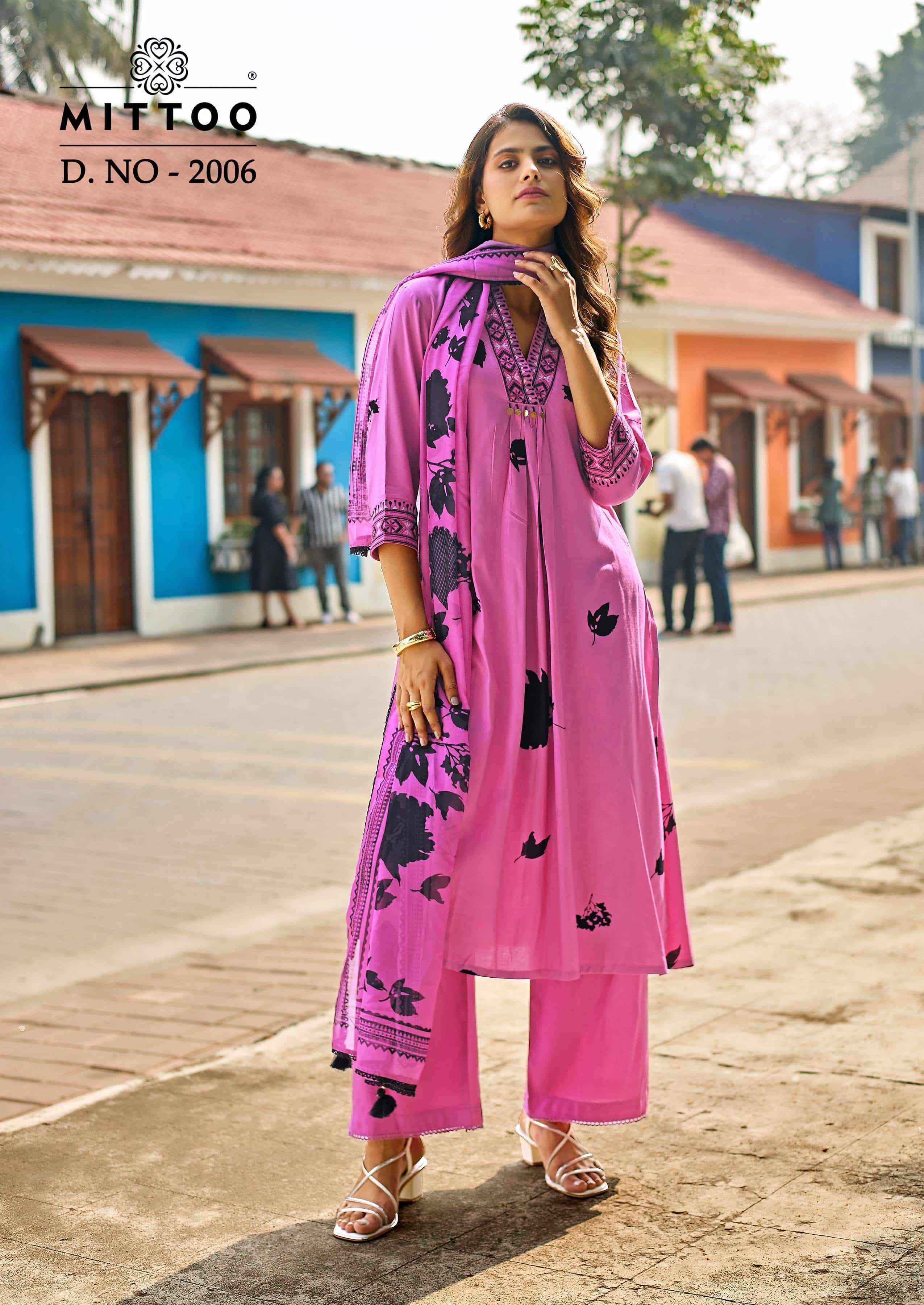 Mittoo Razia Readymade Fancy Kurti Bottom Dupatta Set Wholesale Rate ( 6 Pcs Catalog )