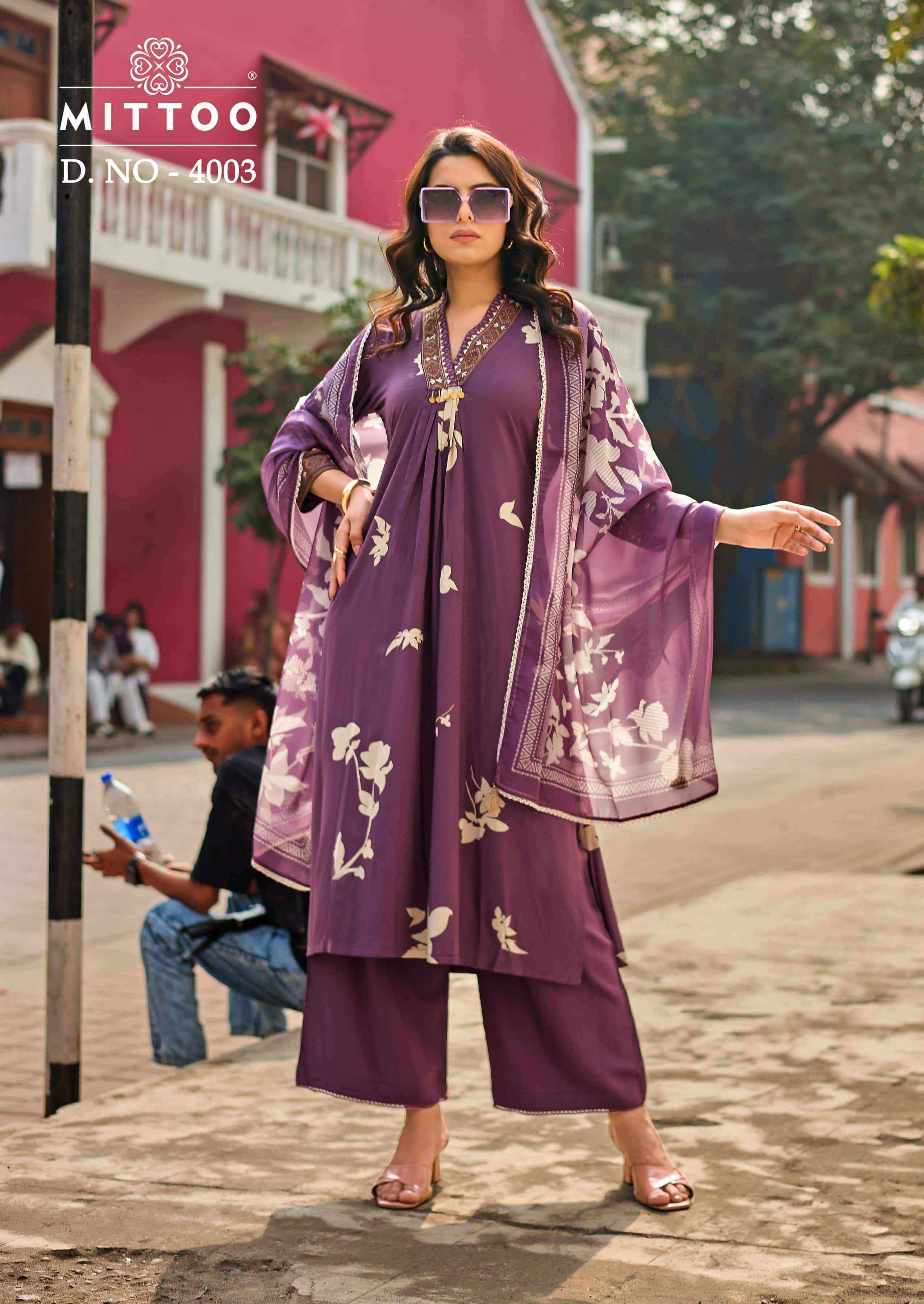 Mittoo Razia Readymade Fancy Kurti Bottom Dupatta Set Wholesale Rate ( 6 Pcs Catalog )