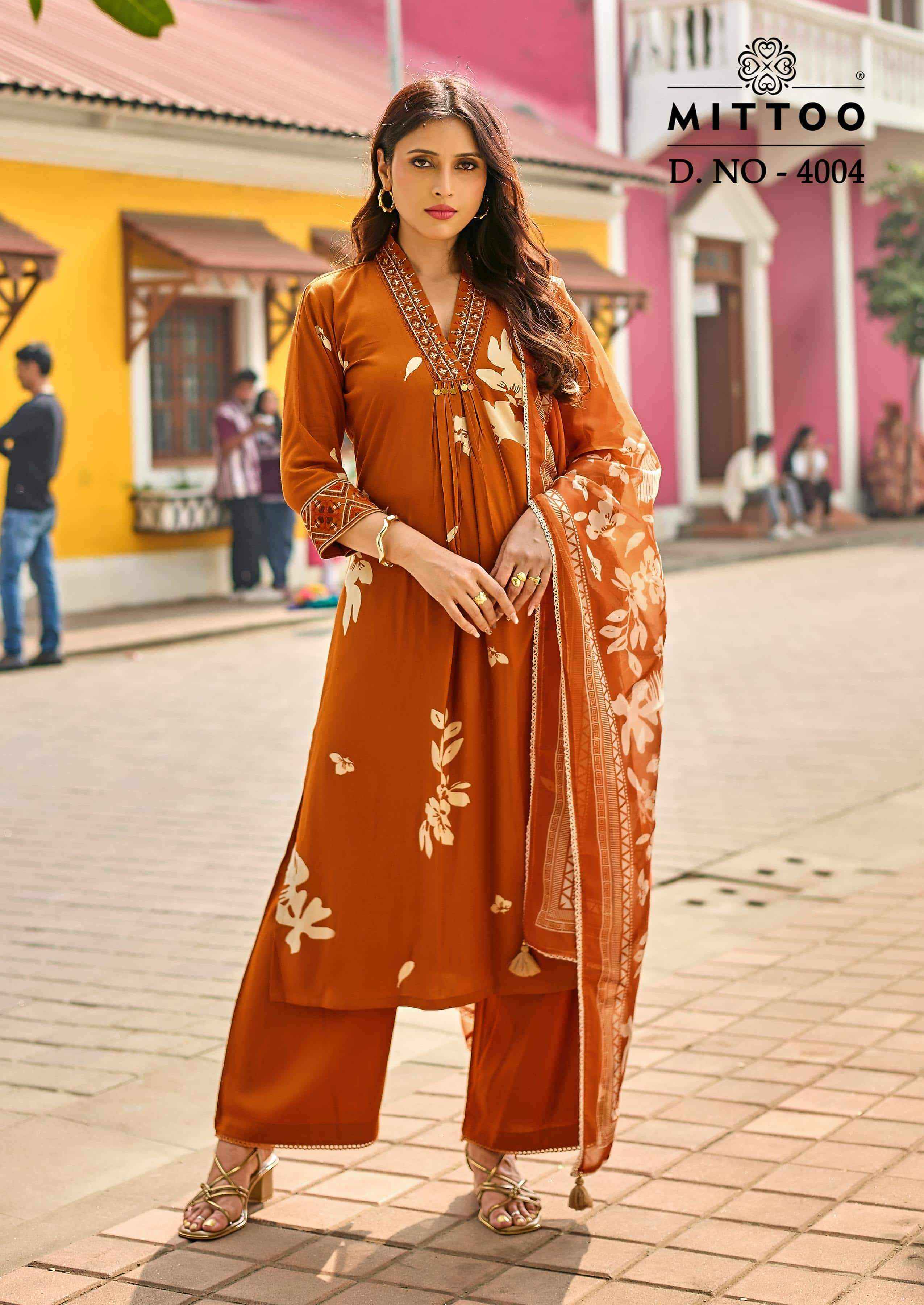 Mittoo Razia Readymade Fancy Kurti Bottom Dupatta Set Wholesale Rate ( 6 Pcs Catalog )