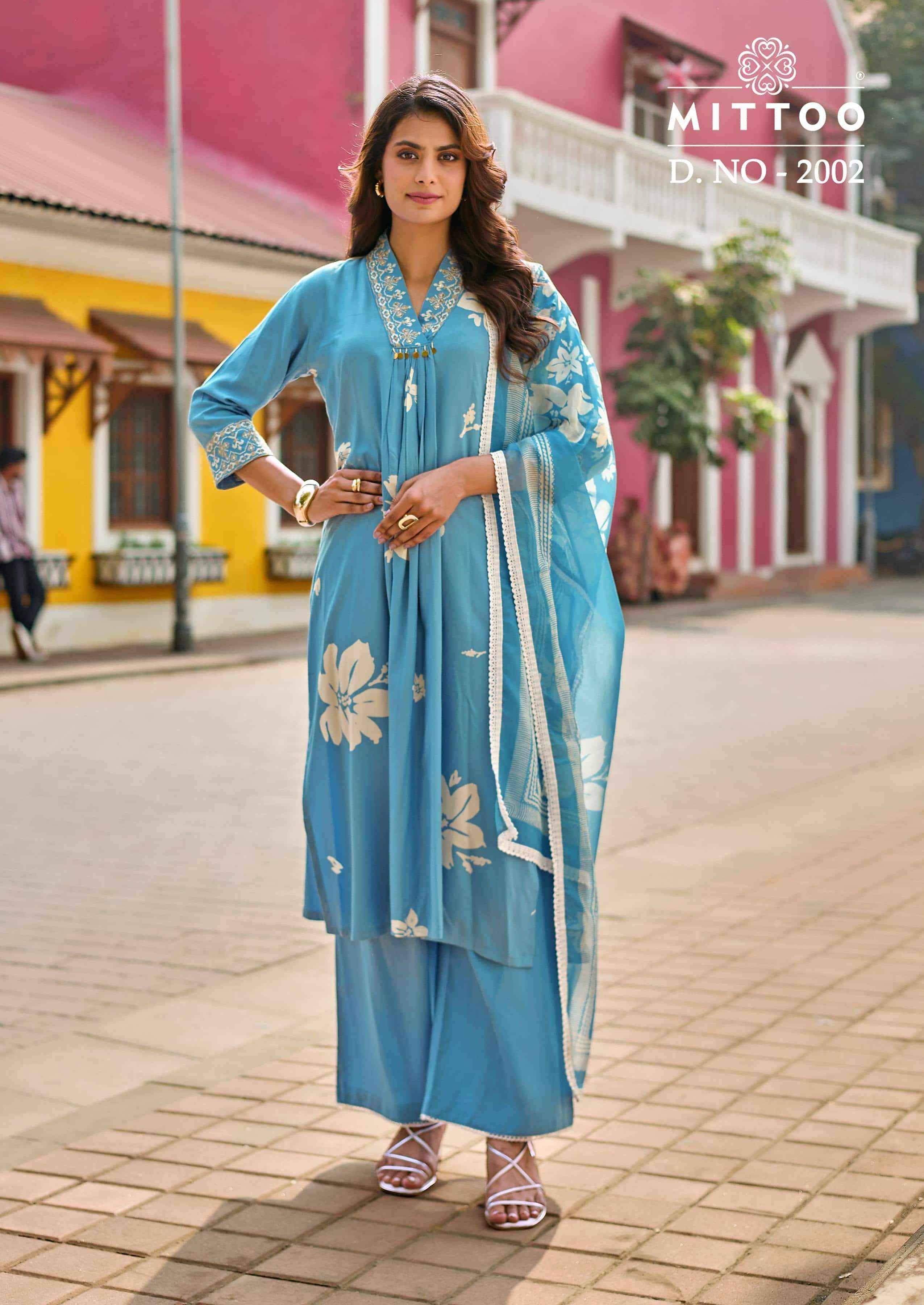 Mittoo Razia Readymade Fancy Kurti Bottom Dupatta Set Wholesale Rate ( 6 Pcs Catalog )