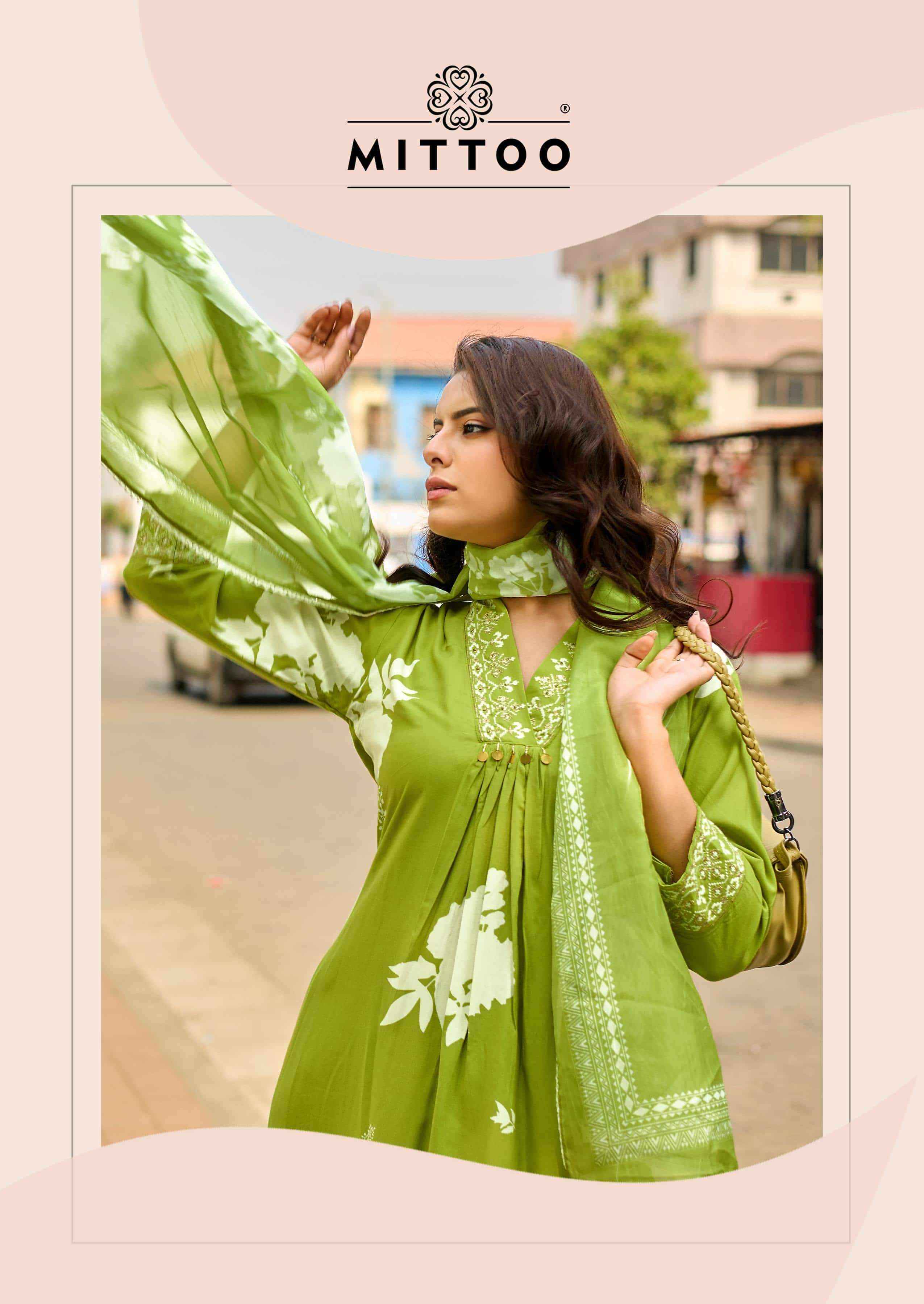 Mittoo Razia Readymade Fancy Kurti Bottom Dupatta Set Wholesale Rate ( 6 Pcs Catalog )