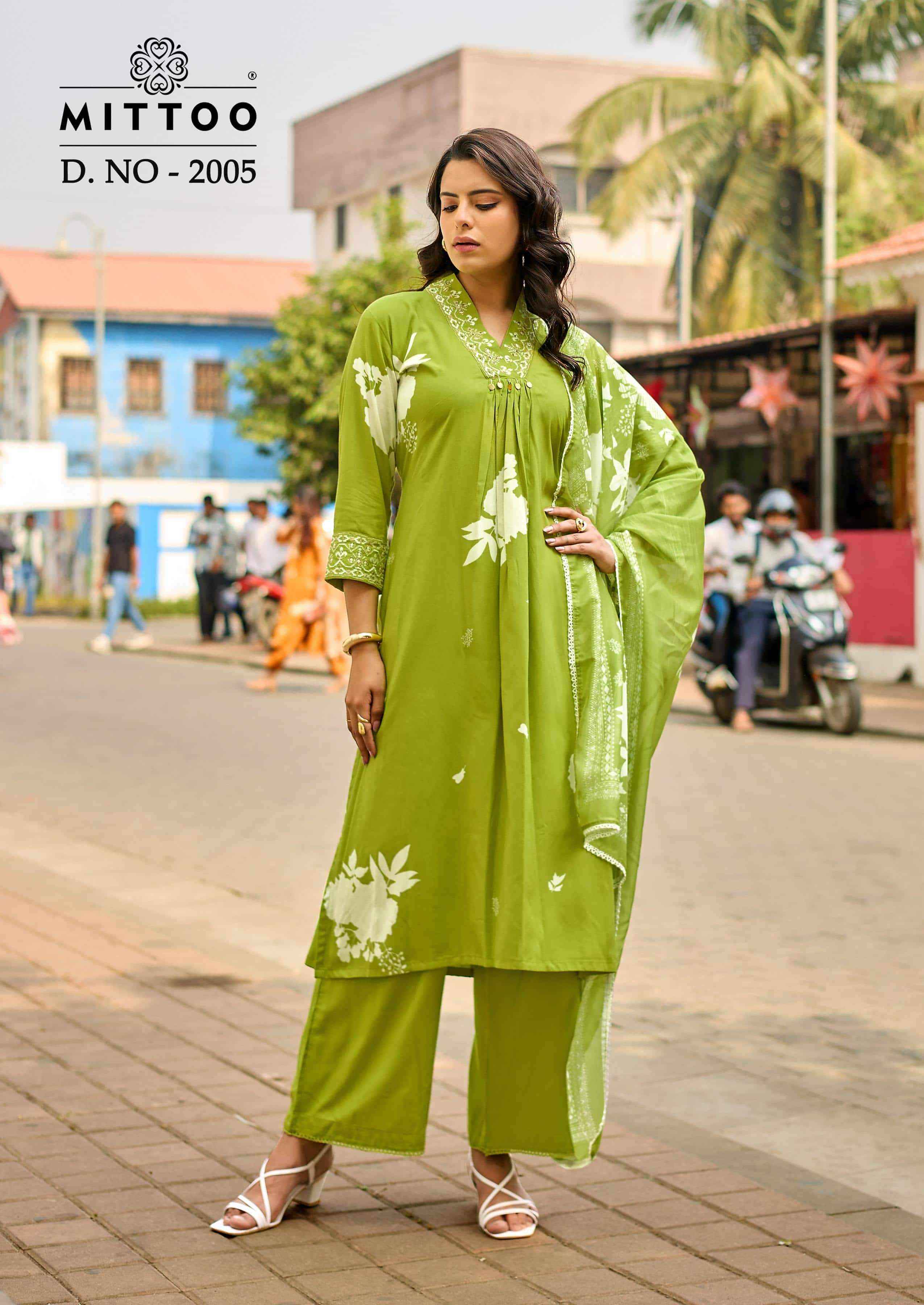 Mittoo Razia Readymade Fancy Kurti Bottom Dupatta Set Wholesale Rate ( 6 Pcs Catalog )