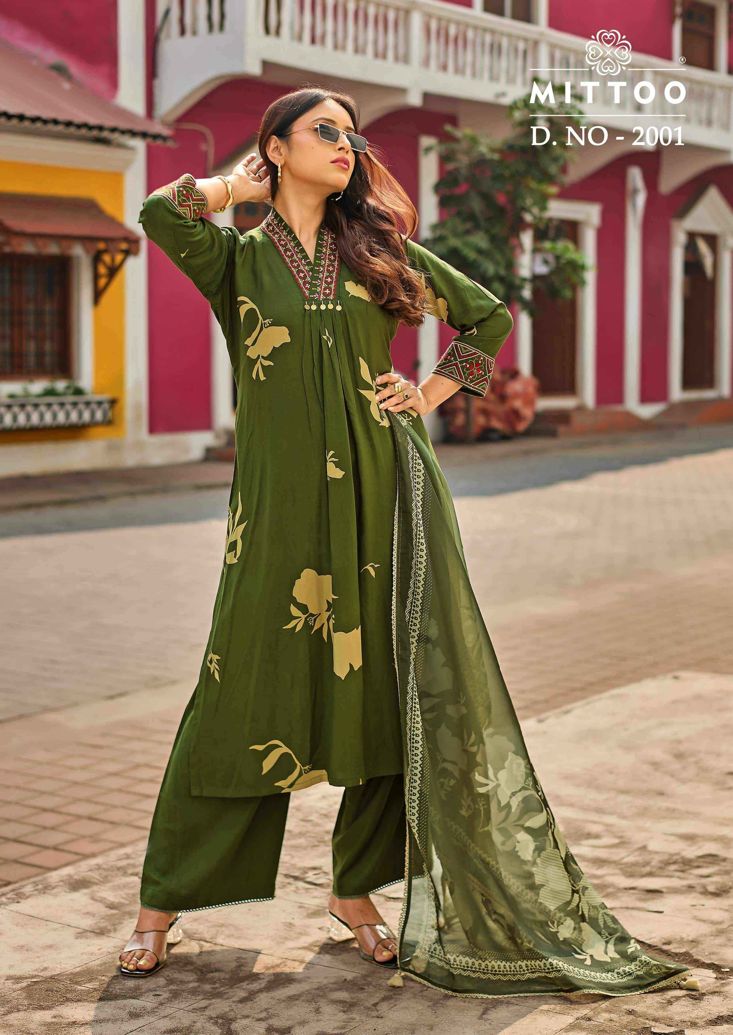 Mittoo Razia Readymade Fancy Kurti Bottom Dupatta Set Wholesale Rate ( 6 Pcs Catalog )