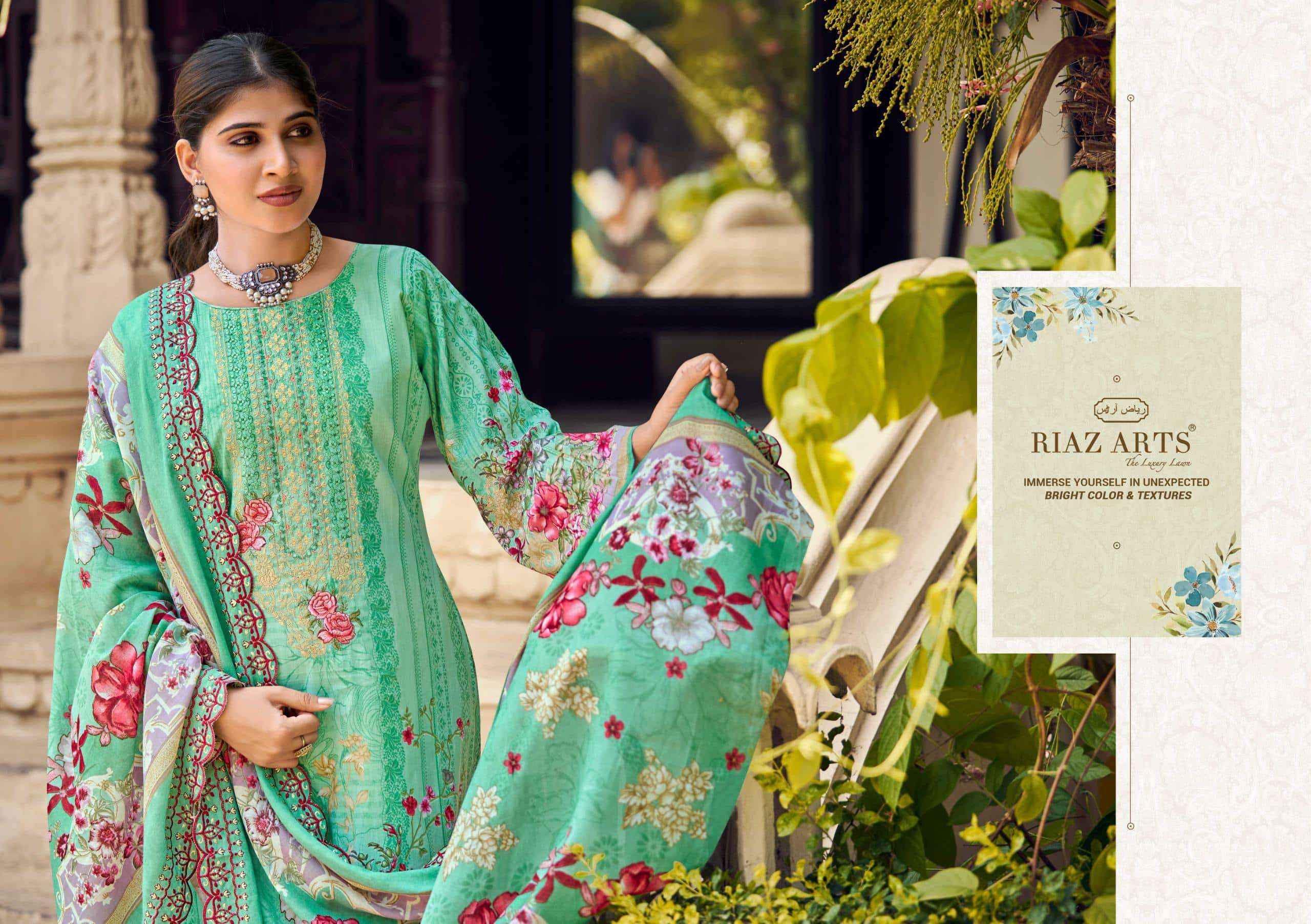 Riaz Arts Bin Saeed Vol 15 Cotton Dress Material Surat Wholesale Price ( 6 Pcs Catalogue )